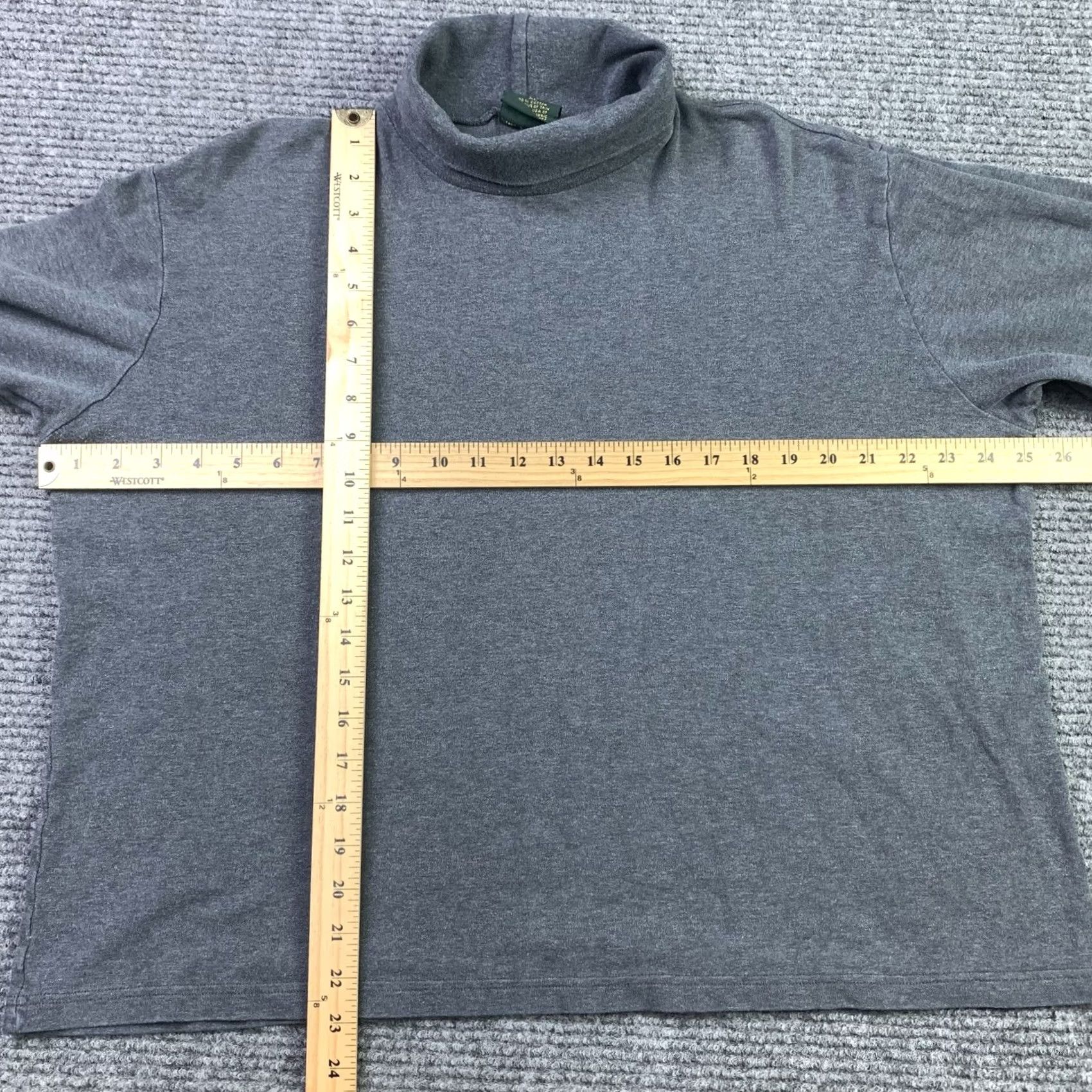 Vintage VINTAGE Cambridge Classics Turtleneck Shirt Men M Gray 90s USA | 100% Cotton Long Sleeve / Heavy Made Size US M / EU 48-50 / 2 - 4 Thumbnail