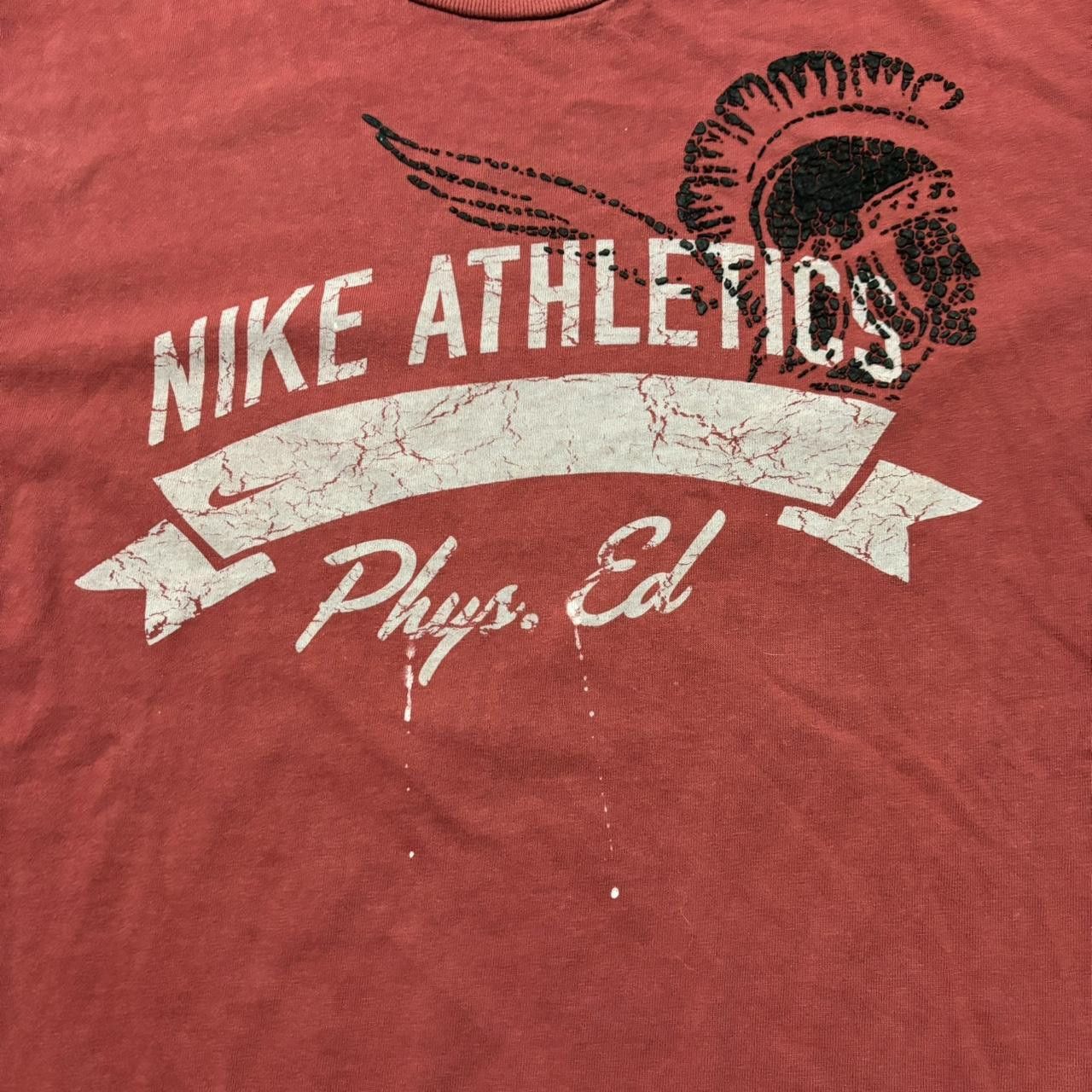 Nike × Vintage Crazy Vintage Y2K/2000s Red Nike Athletics Sports Graphic Tee! Size US XL / EU 56 / 4 - 3 Thumbnail