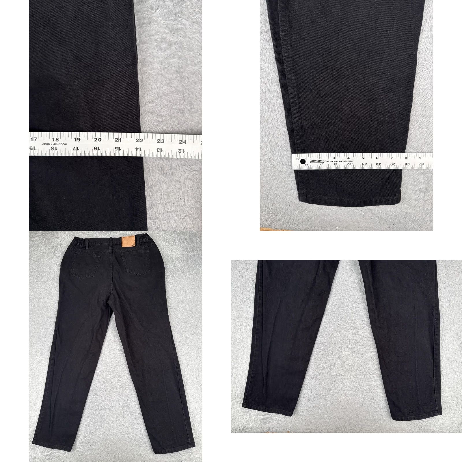 Vintage St. John's Bay Jeans Womens 18 Black Dark Wash High Rise Straight Relaxed 36x31 Size 40" / US 18 - 9 Thumbnail