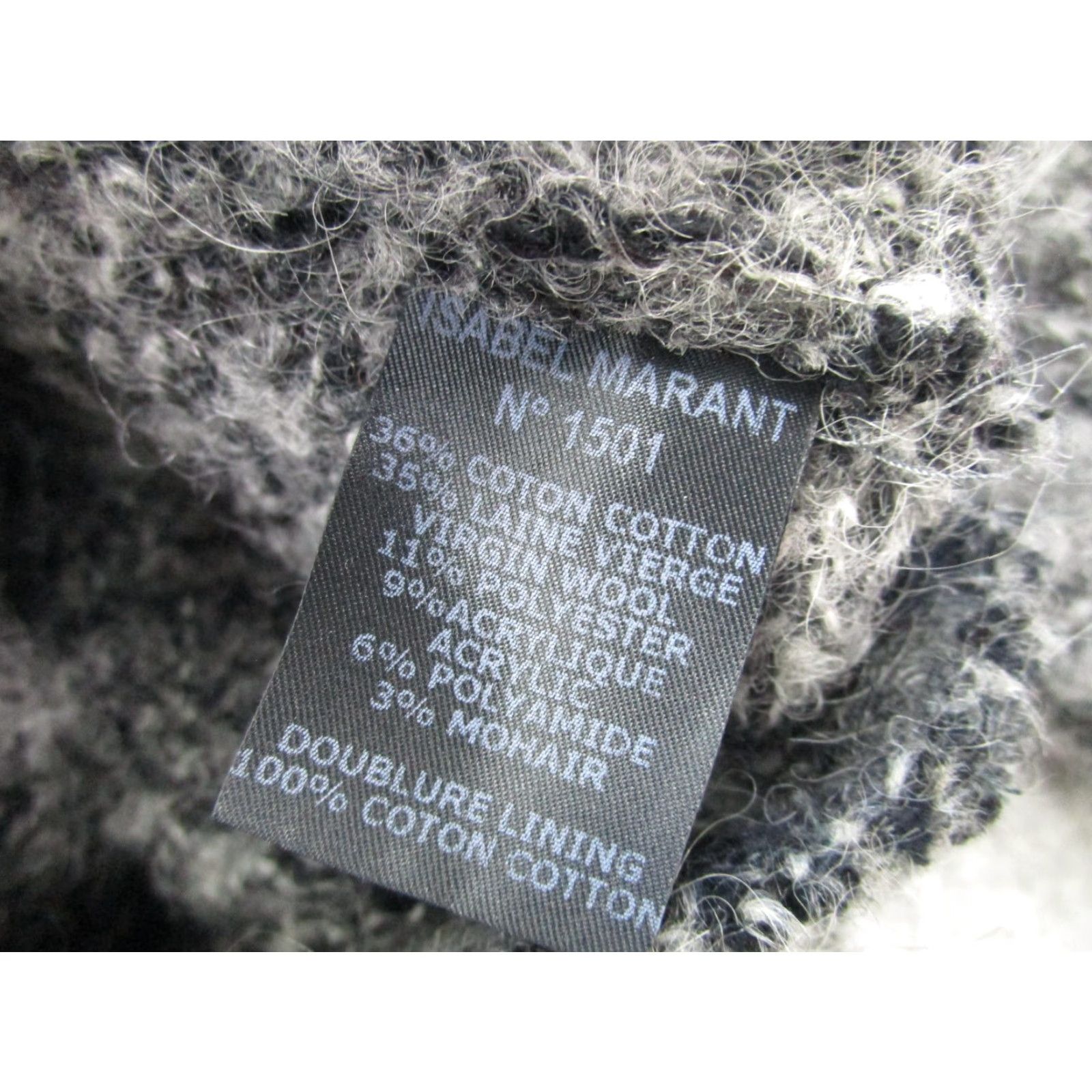 Isabel Marant Isabel Marant Etoile Jacket Womens 40 Gray Boucle Wool Moto Zip Asymmetrical Size S / US 4 / IT 40 - 7 Thumbnail