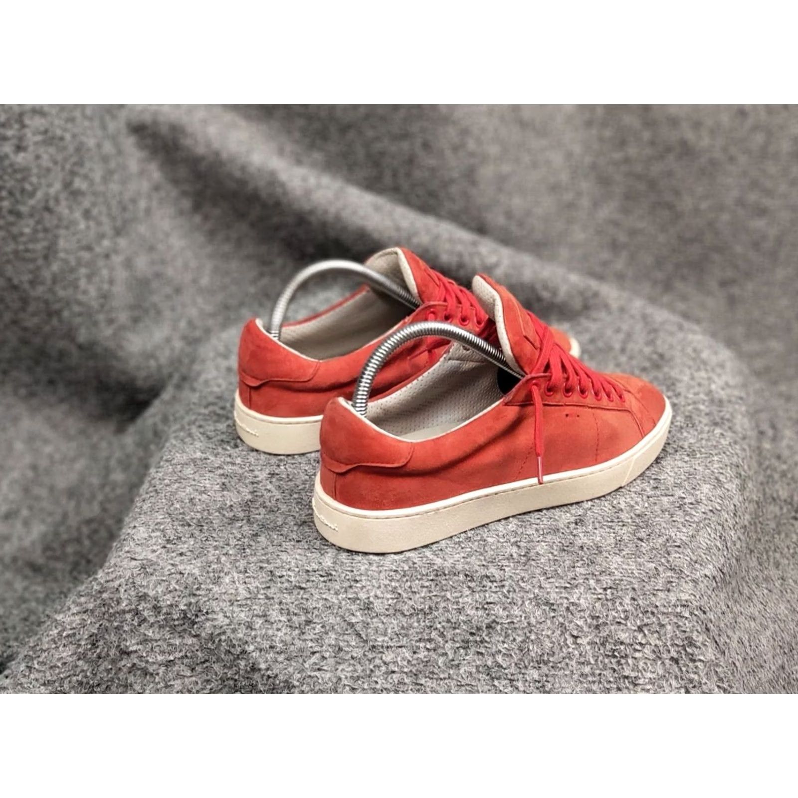 Santoni Santoni Design Orange Women's Leather Suede Classic Sneakers - 37 EU, 7 US, Leather, Low Top, Casual Shoes, Designer Style Size US 7 / IT 37 - 5 Thumbnail