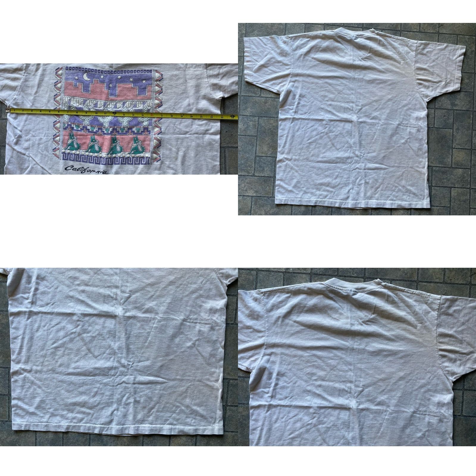 Vintage VINTAGE California White T Shirt Men’s XL Short Sleeve Single Stitch Size US XL / EU 56 / 4 - 9 Thumbnail