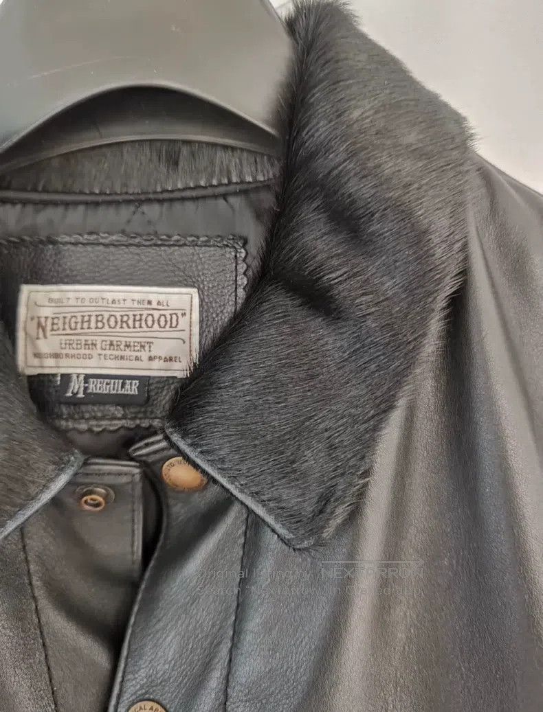 Neighborhood Neighborhood Vintage Real Leather Horsehair Collar Biker L Size US M / EU 48-50 / 2 - 3 Thumbnail