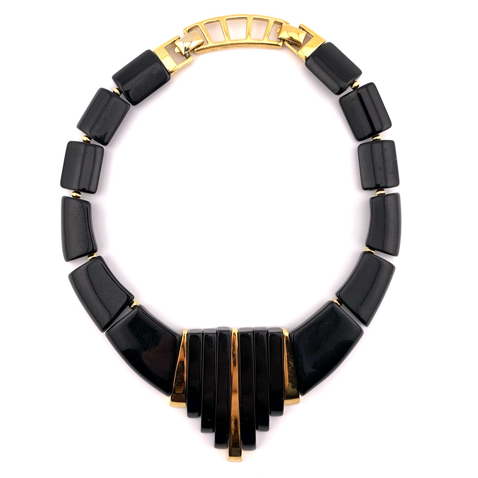 Other Napier Vintage 1986 Gold Tone Black Jet Collection Necklace Size ONE SIZE - 1 Thumbnail