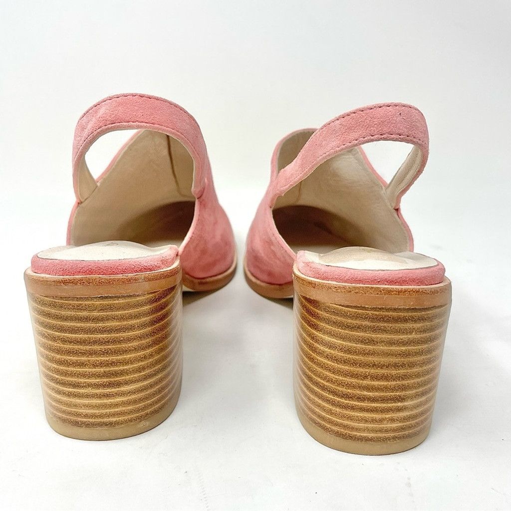 INTENTIONALLY BLANK NEW Intentionally Blank Erica Pink Suede Heeled Mules Size 9 Size US 9 / IT 39 - 5 Thumbnail