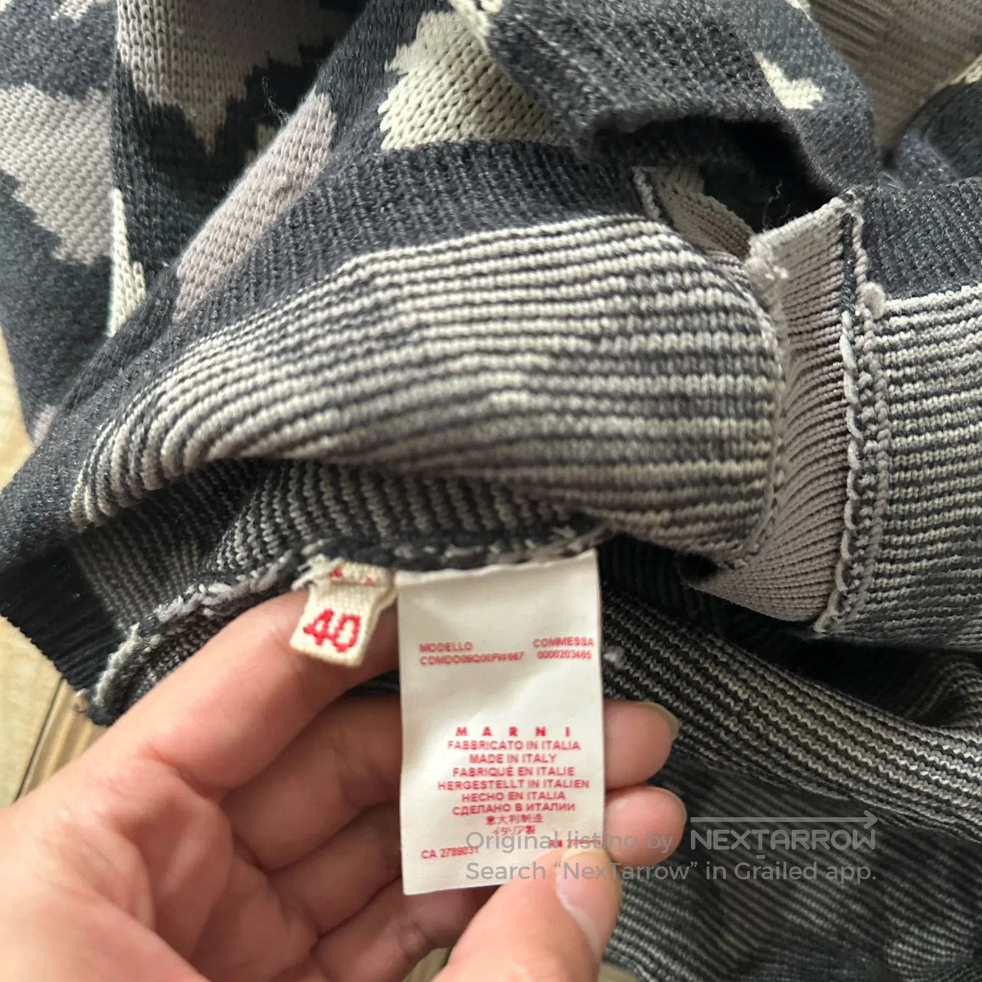 Marni Marni Houndstooth Camouflage Knit Cardigan. Size M / US 6-8 / IT 42-44 - 7 Thumbnail