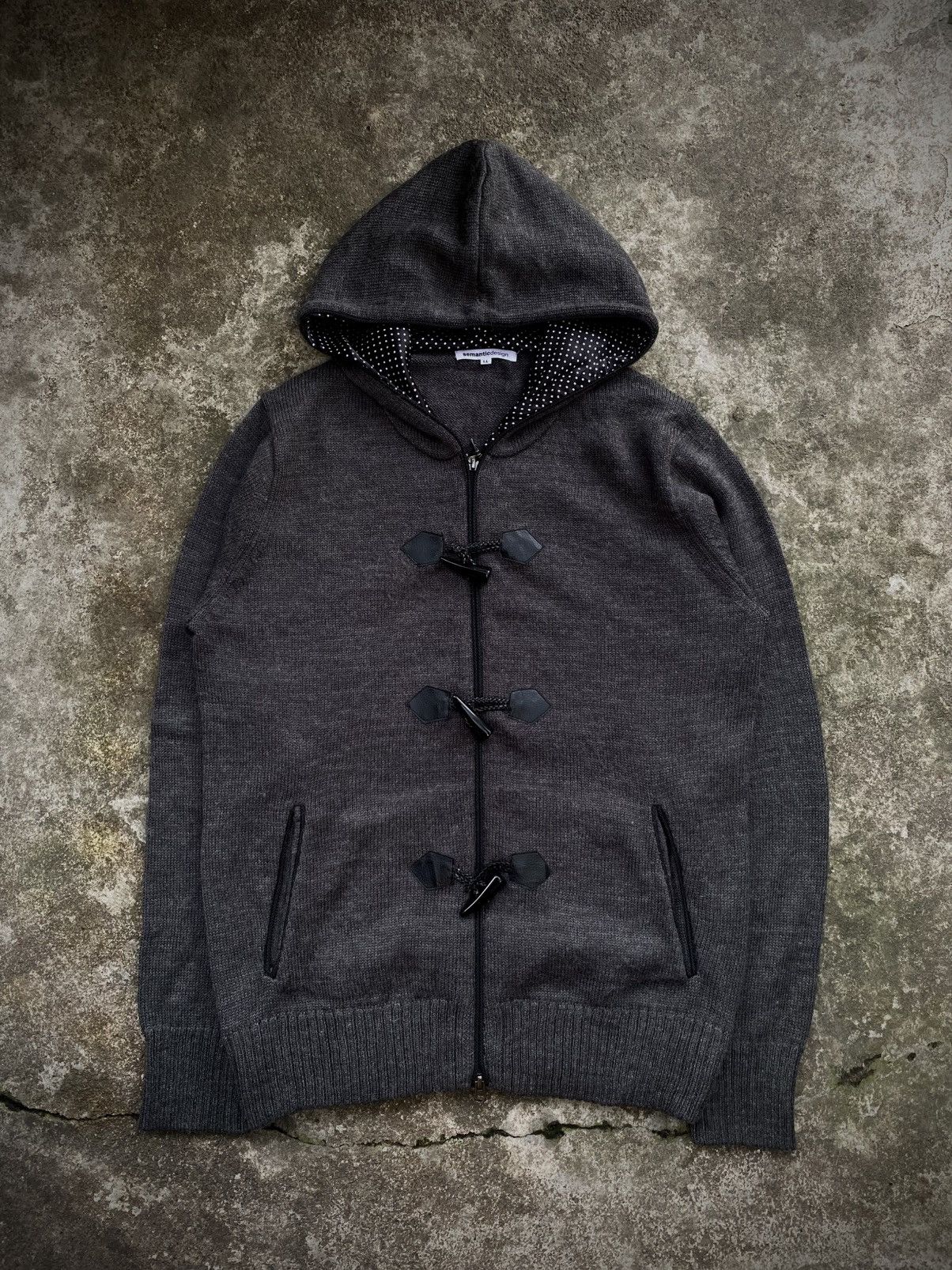 Japanese Brand SEMANTIC DESIGN DUFFLE HOODIE Size US L / EU 52-54 / 3 - 4 Thumbnail