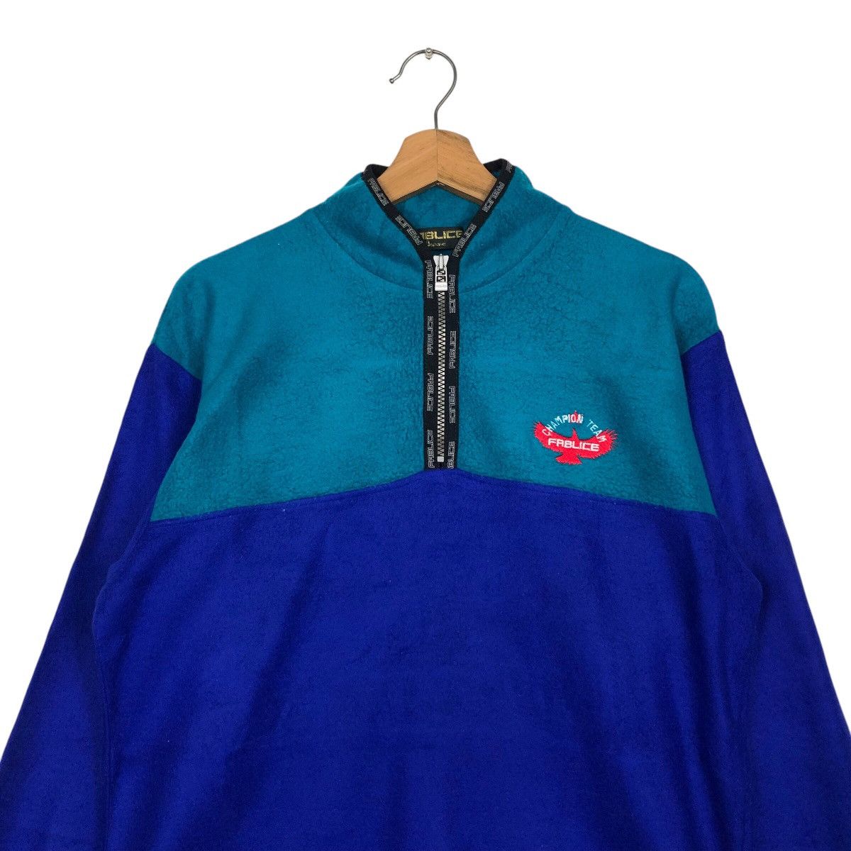 Japanese Brand × Vintage 📌Vintage Half Zipper Fleece Jacket Fablice Issey Miyake Size US L / EU 52-54 / 3 - 4 Thumbnail