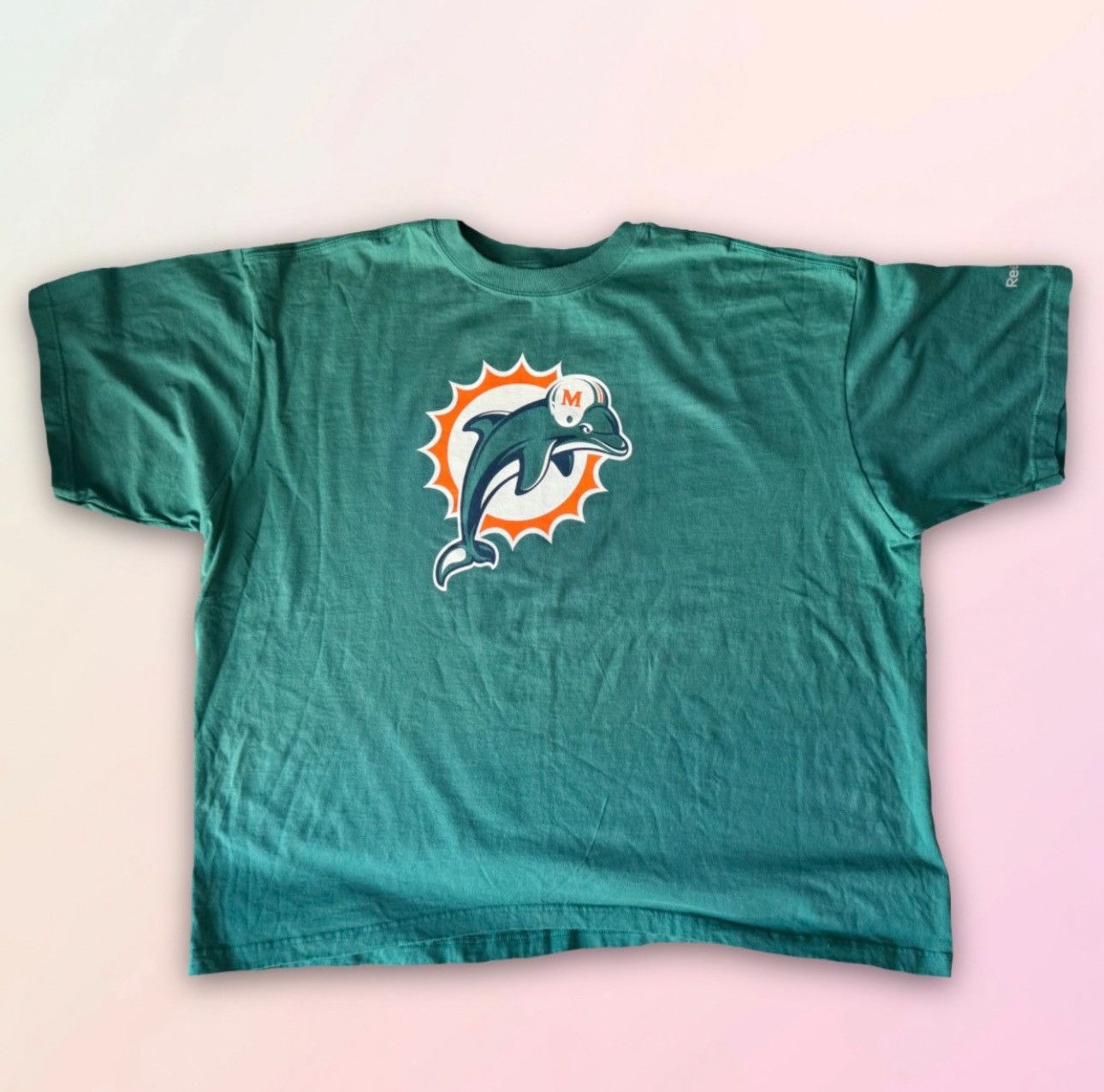 Reebok × Vintage Vintage, Reebok X Miami Dolphin, Unisex Logo T-shirt Size US XXL / EU 58 / 5 - 11 Thumbnail