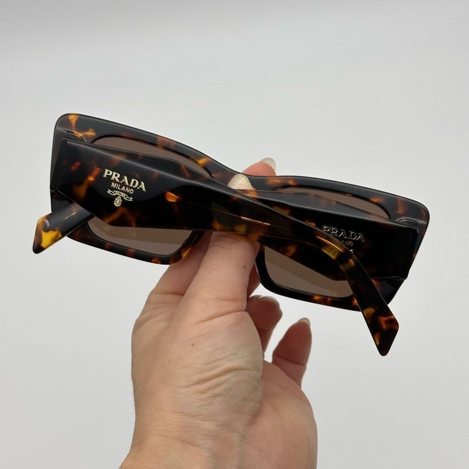 Prada PRADA Sunglasses PR08YS 01V8C1 Havana Honey/Dark Brown Women Size ONE SIZE - 9 Thumbnail