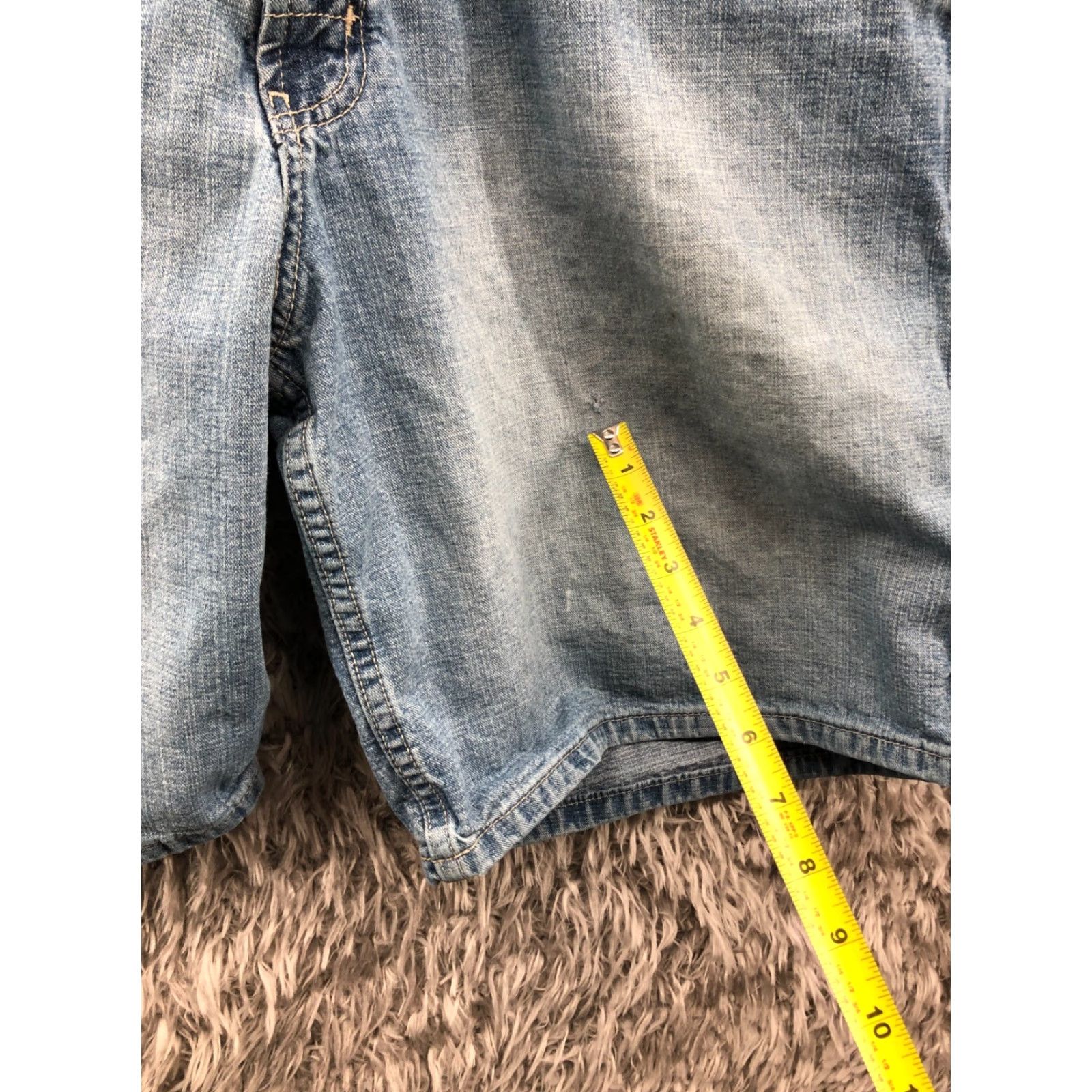 Denime Sonoma Mens Bermuda Shorts Size 40 Mid Denim Blue 5-Pocket Regular Rise Belt Loops Jeans Style Casual Vintage: No (Not Vintage) Mens Size US 40 / EU 56 - 4 Thumbnail
