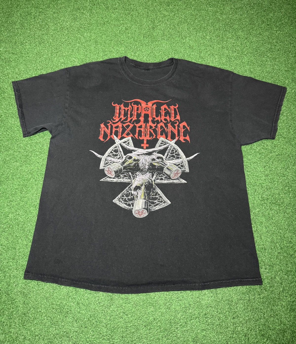 Band Tees Imapled Nazarene Death Metal 8 Headed Serpent Lrg T Shirt Size US L / EU 52-54 / 3 - 1 Thumbnail