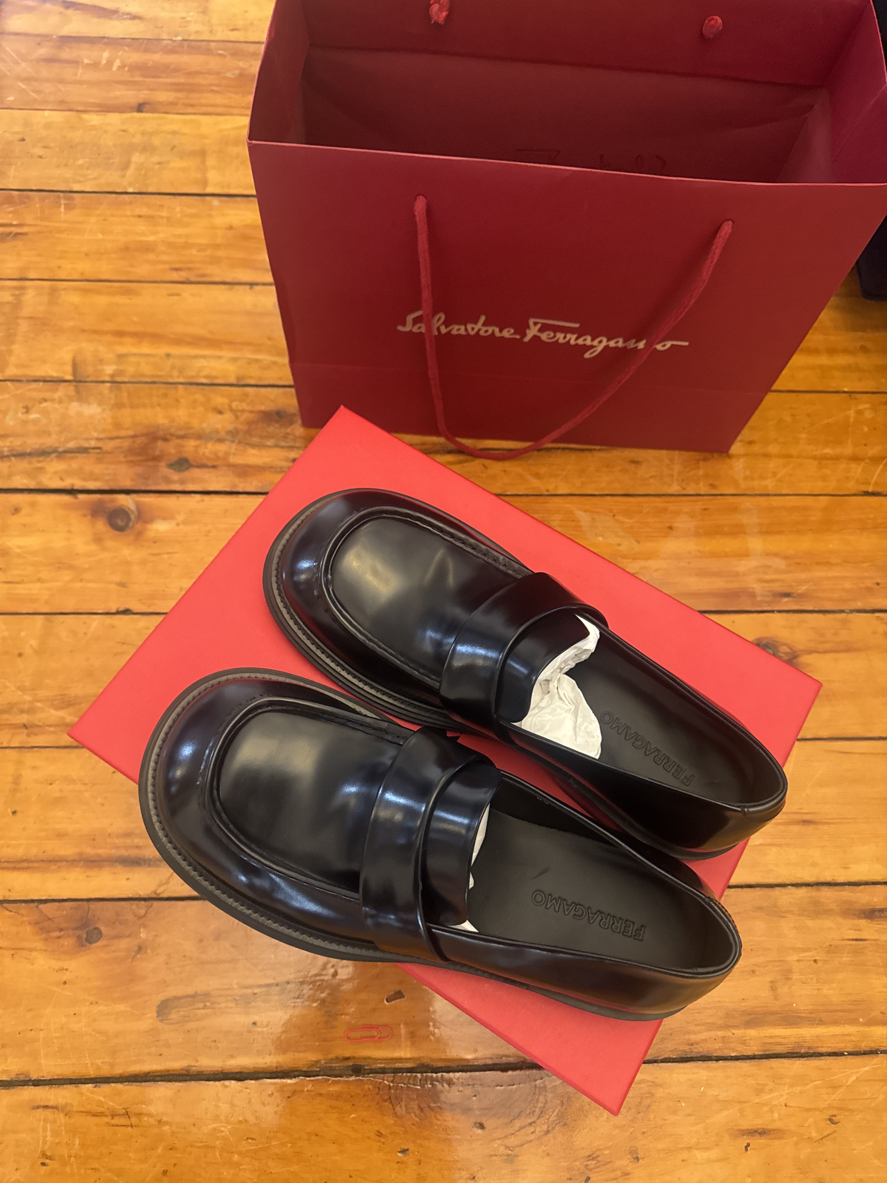 Salvatore Ferragamo Fidele Loafers Size US 10.5 / EU 43-44 - 5 Thumbnail