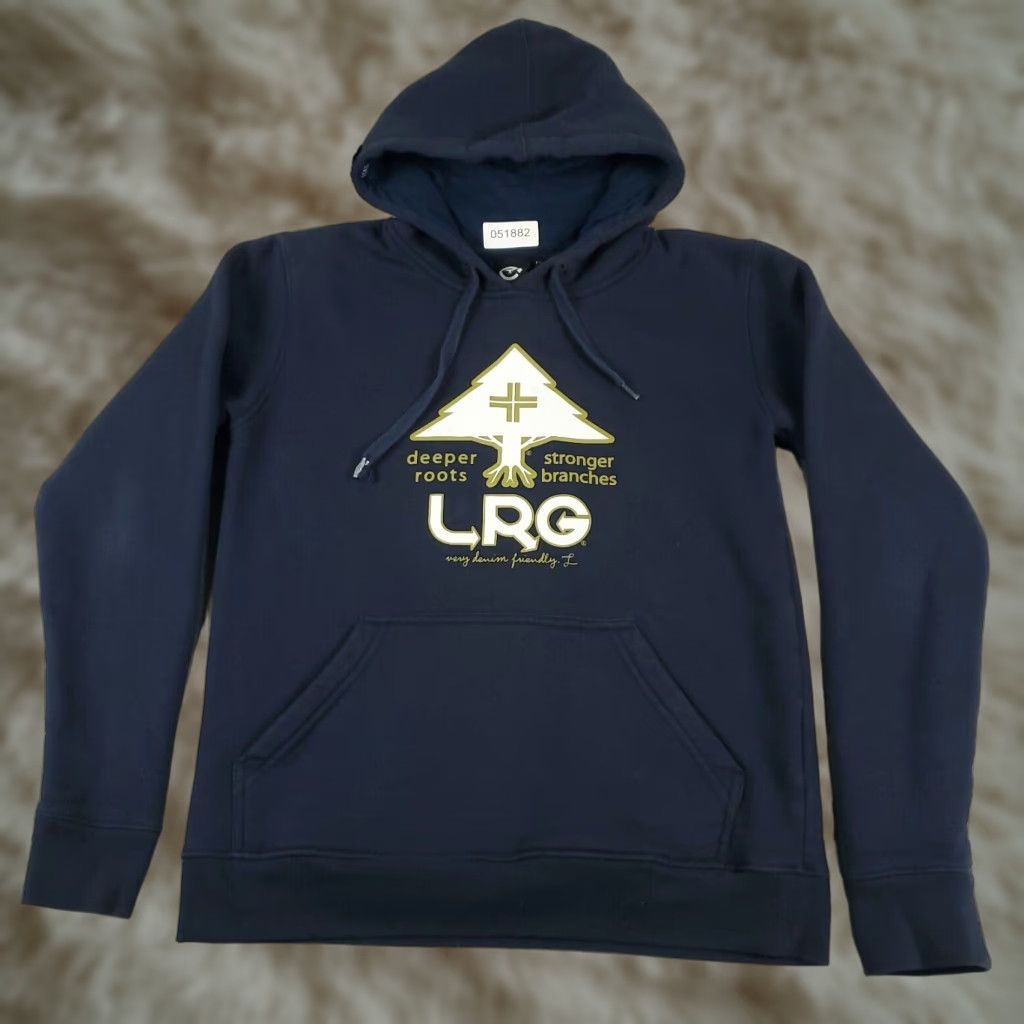Vintage LRG Hoodie Mens Small Blue Pullover Long Sleeve Mock Neck Fleece Sweatshirt Size US S / EU 44-46 / 1 - 1 Thumbnail