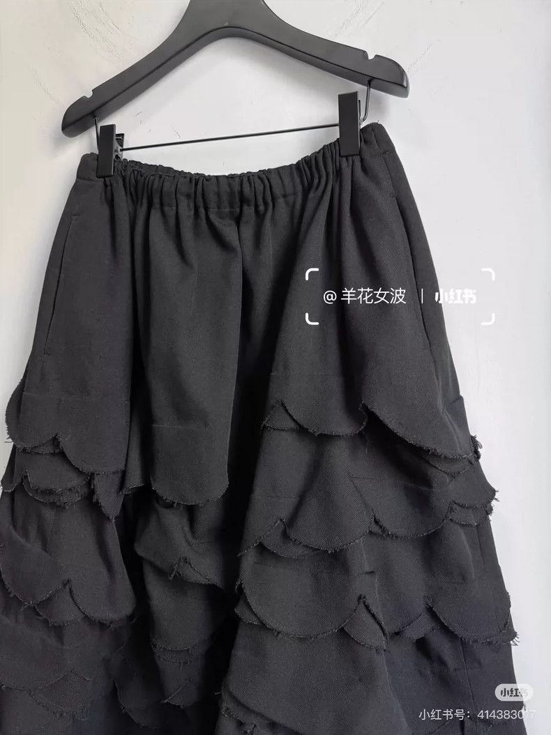 Comme des Garcons Comme Des Garcons size M Black multi-layered irregular pet Size 24" / US 00 / IT 34 - 5 Thumbnail