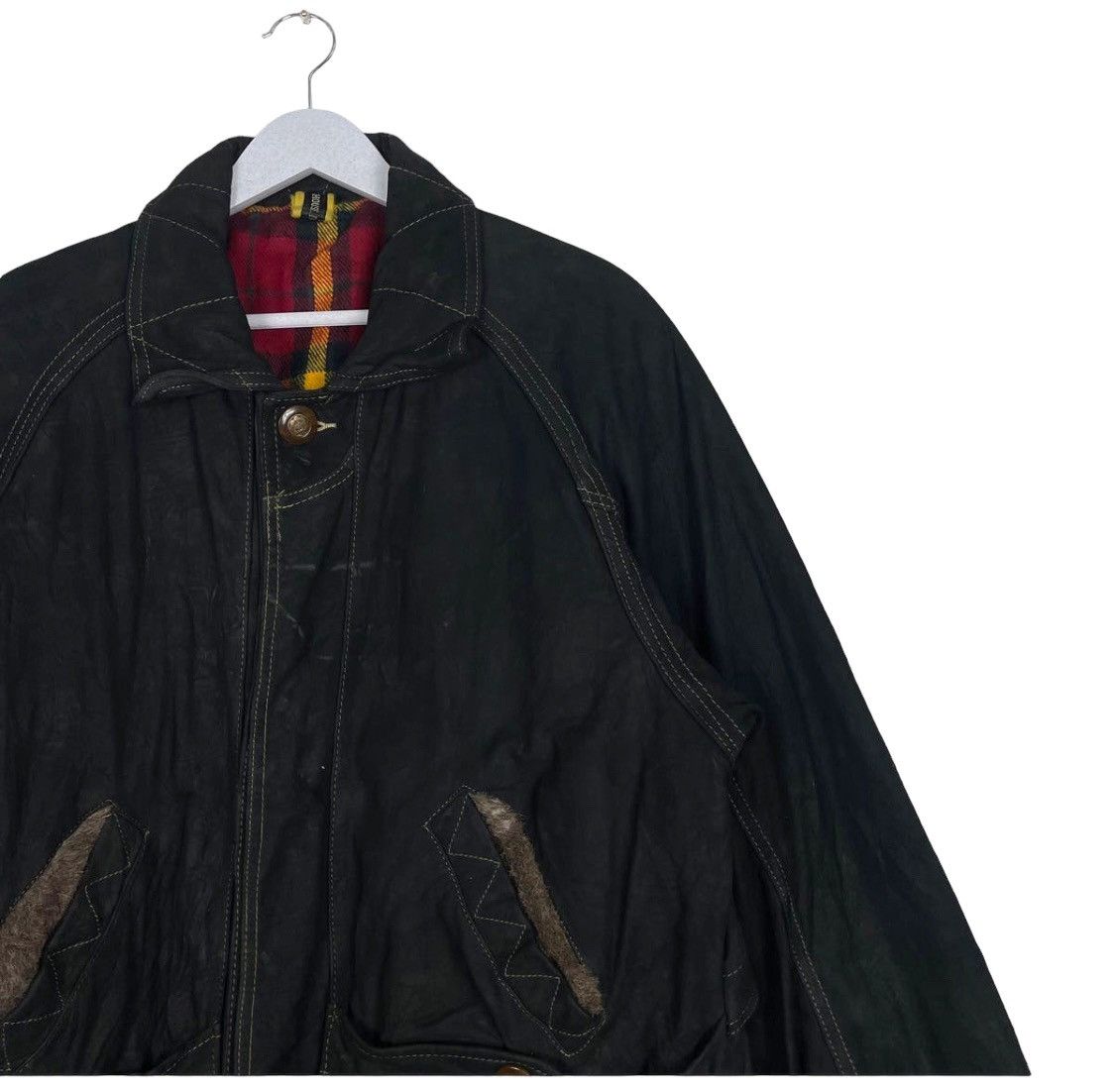ABAHOUSE × Japanese Brand ARCHIVAL💥ABAHOUSE CHORE MOLESKIN LEATHER JACKET Size US M / EU 48-50 / 2 - 4 Thumbnail