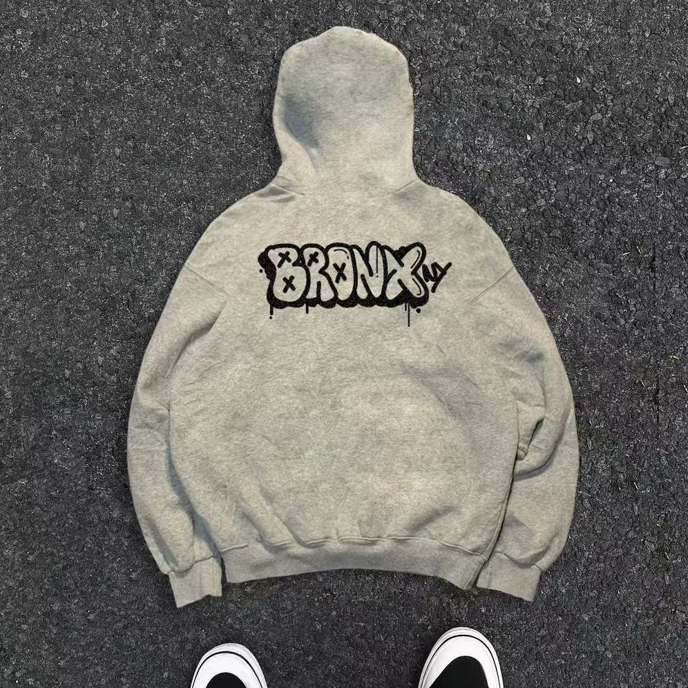 Japanese Brand × Vintage Grey washed vintage flame car print hoodie Size US 32 / EU 48 - 2 Thumbnail