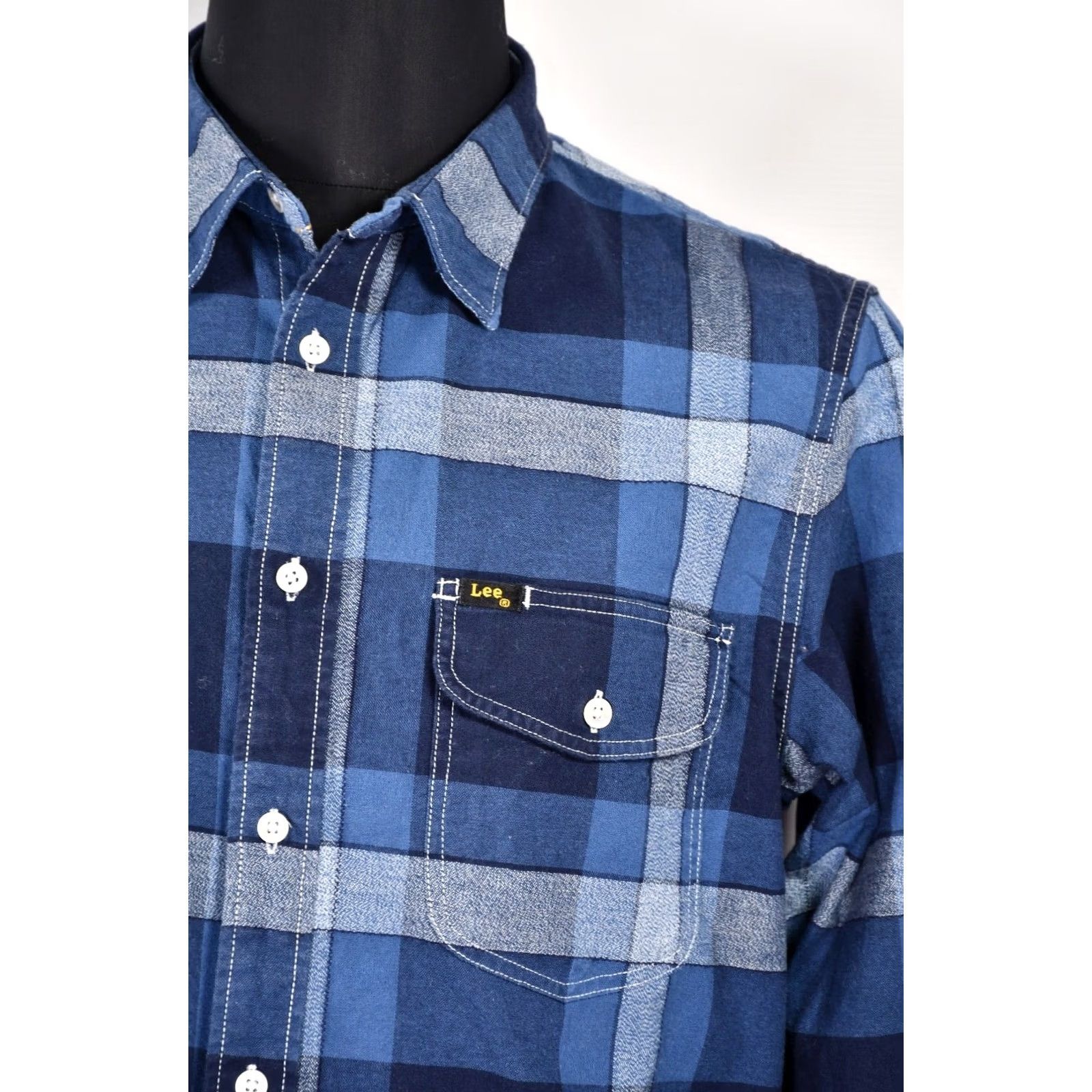 Lee LEE 101 Men’s Plaid Blue Shirt Long Sleeve L Button-Up Casual Shirt Size US L / EU 52-54 / 3 - 4 Thumbnail