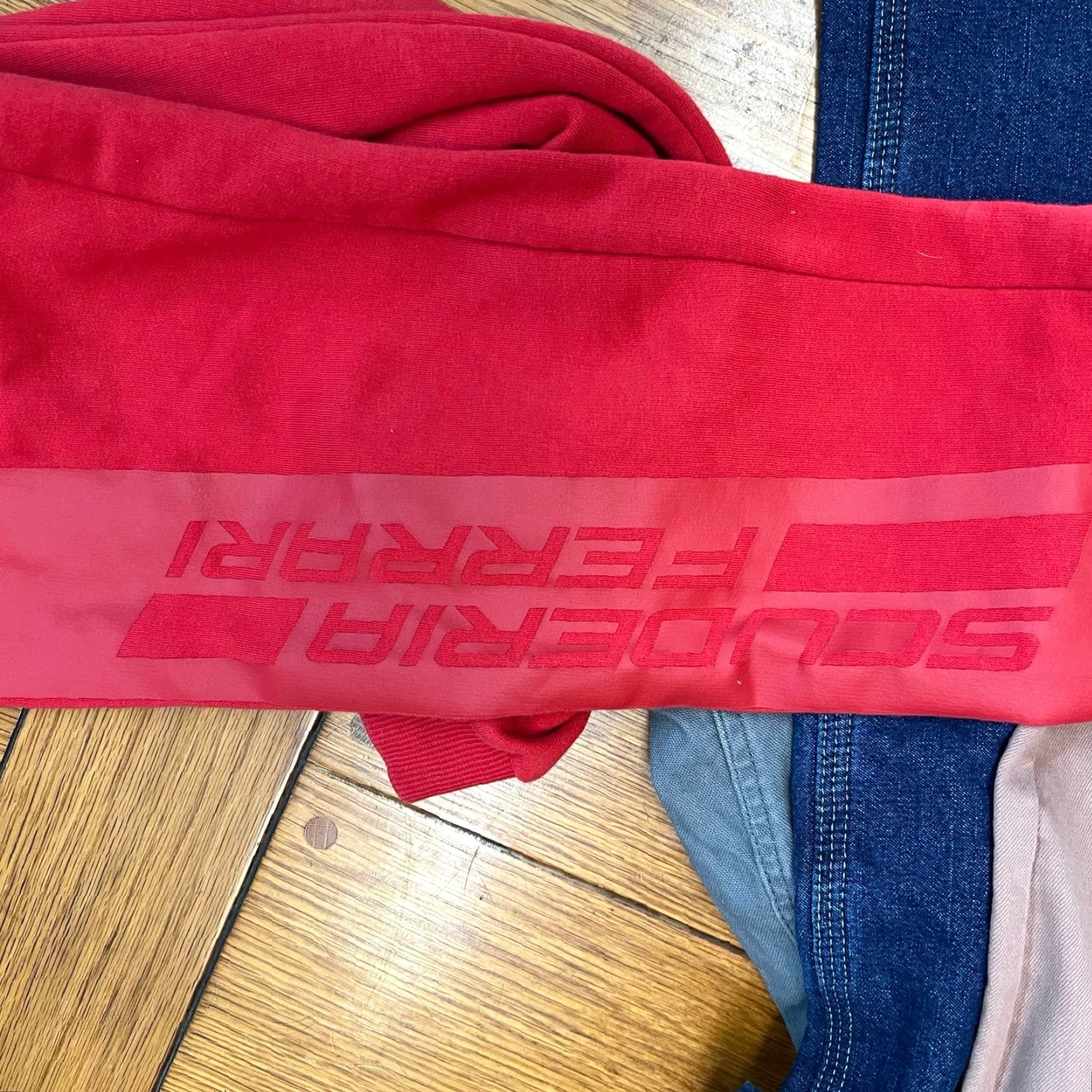 Puma VINTAGE Puma Ferrari Track Pants Mens Size S Athletic Red Pockets Cars 90s Retro Size US 29 - 5 Thumbnail