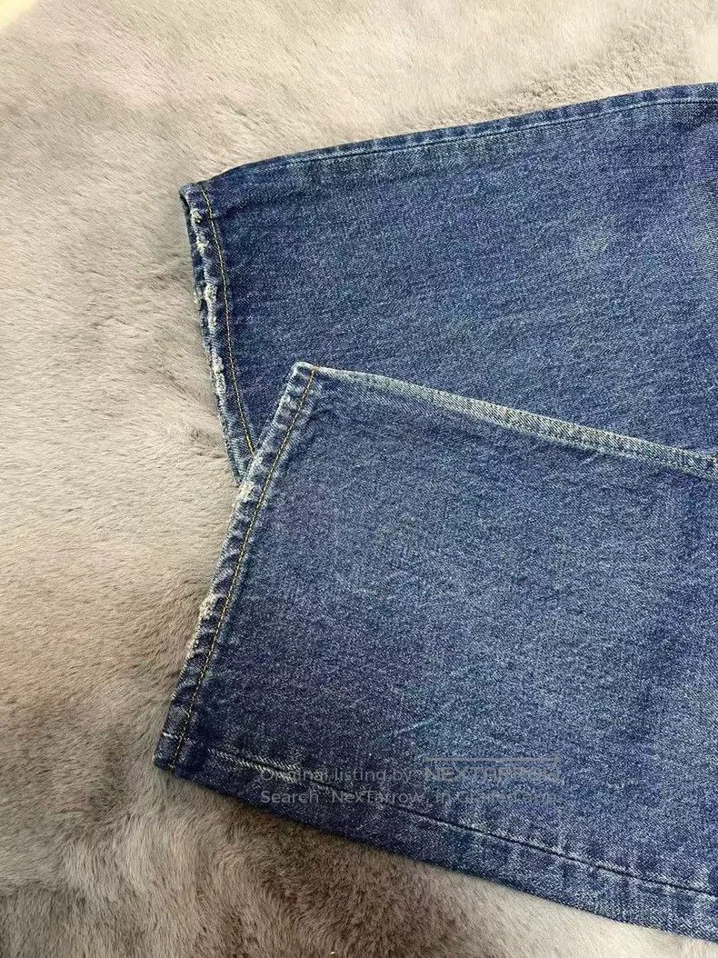 Celine Celine Deep Blue Water Wave Wash Straight Leg Jeans Size US 31 - 7 Thumbnail
