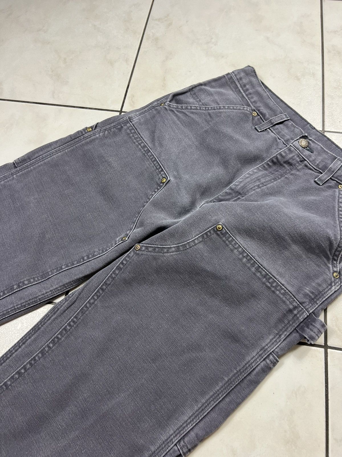 Carhartt Vintage 90s Carhatt double knee washed y2k sun faded pants Size US 29 - 8 Thumbnail
