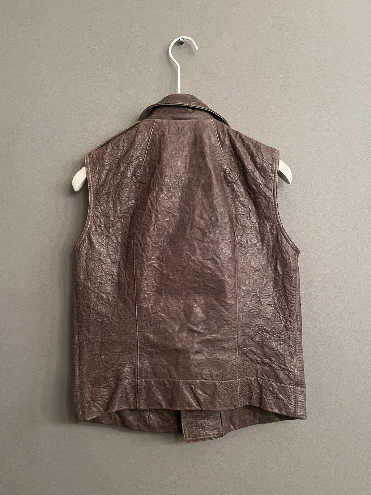 Rick Owens Rick Owens Stooges Crinkled Leather Vest Size S / US 4 / IT 40 - 5 Thumbnail