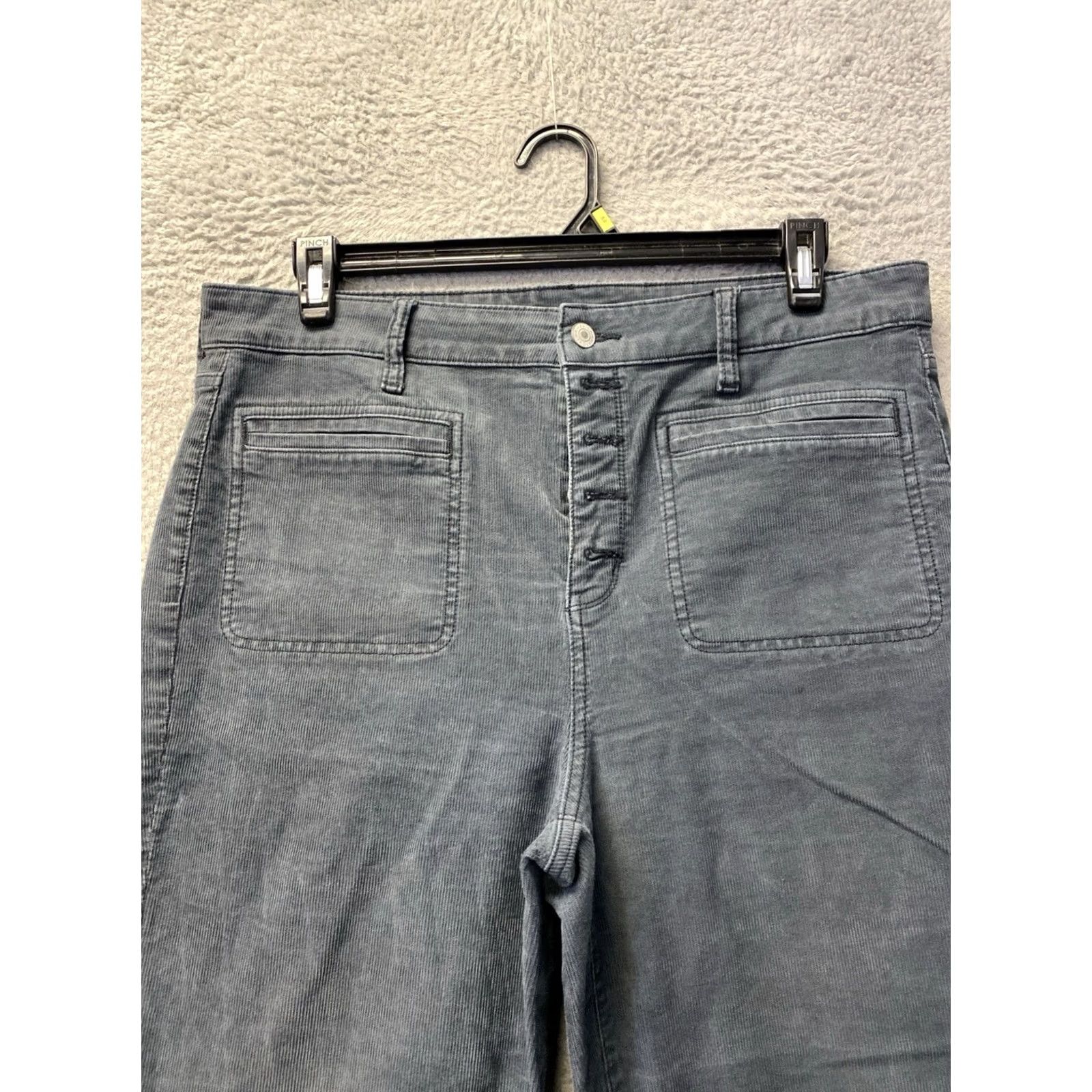 American Eagle Outfitters American Eagle Outfitters Pants Women’s 16 Gray Flare Wide-Leg Corduroy /0758 Size 38" / US 16 / IT 52 - 2 Thumbnail