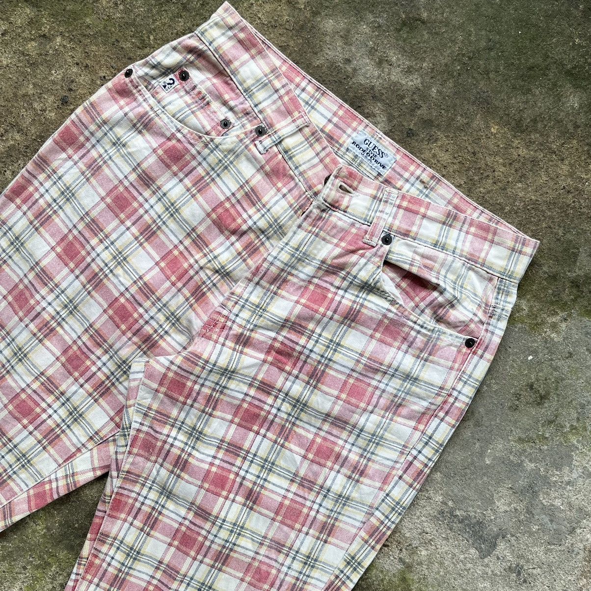 Guess × Vintage Vintage 80s Gues Georges Marciano Tartan Size US 31 - 3 Thumbnail