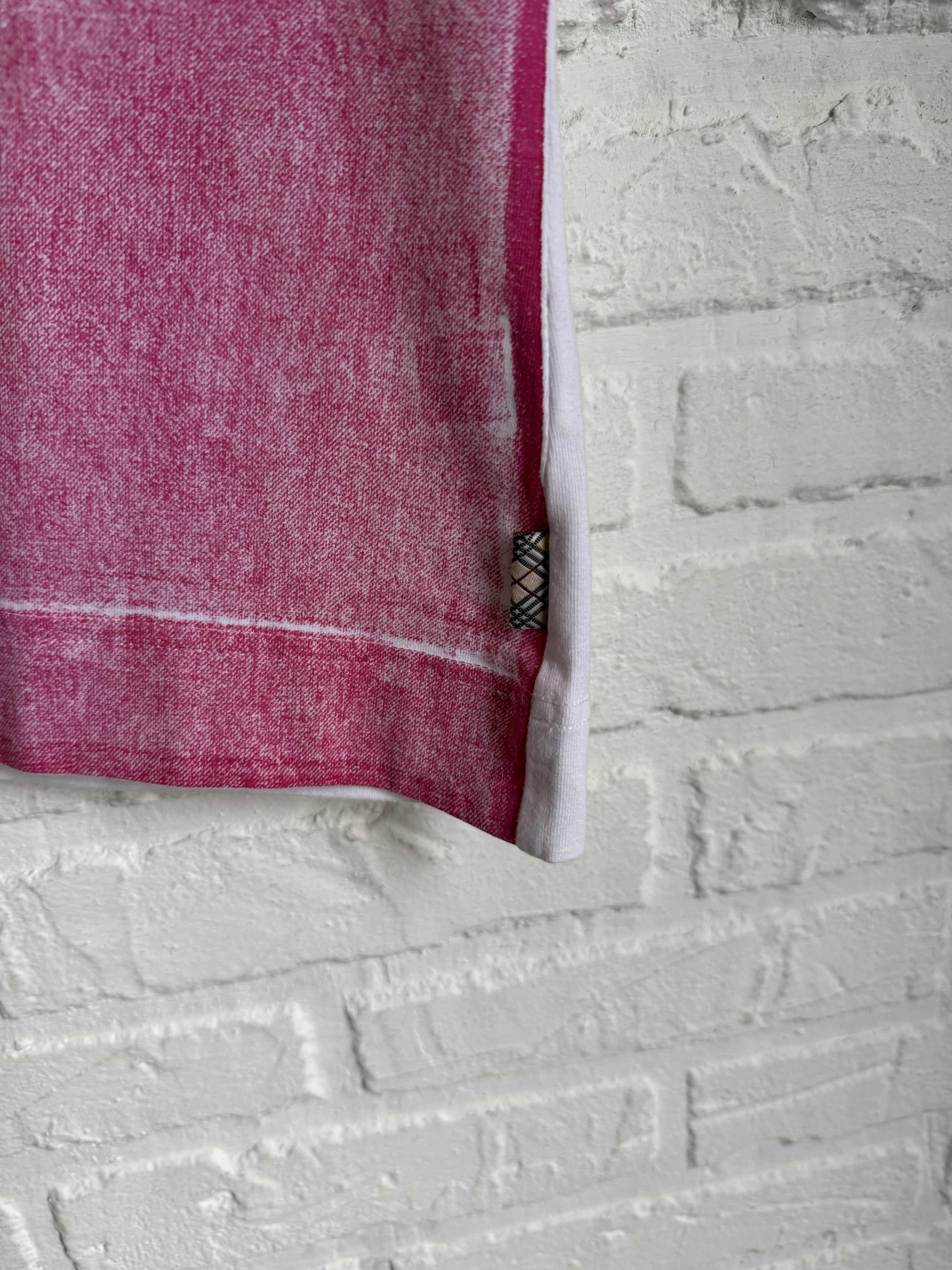 Burberry Rare Vintage Burberry pink washed denim logo t-shirt Size L / US 10 / IT 46 - 8 Thumbnail