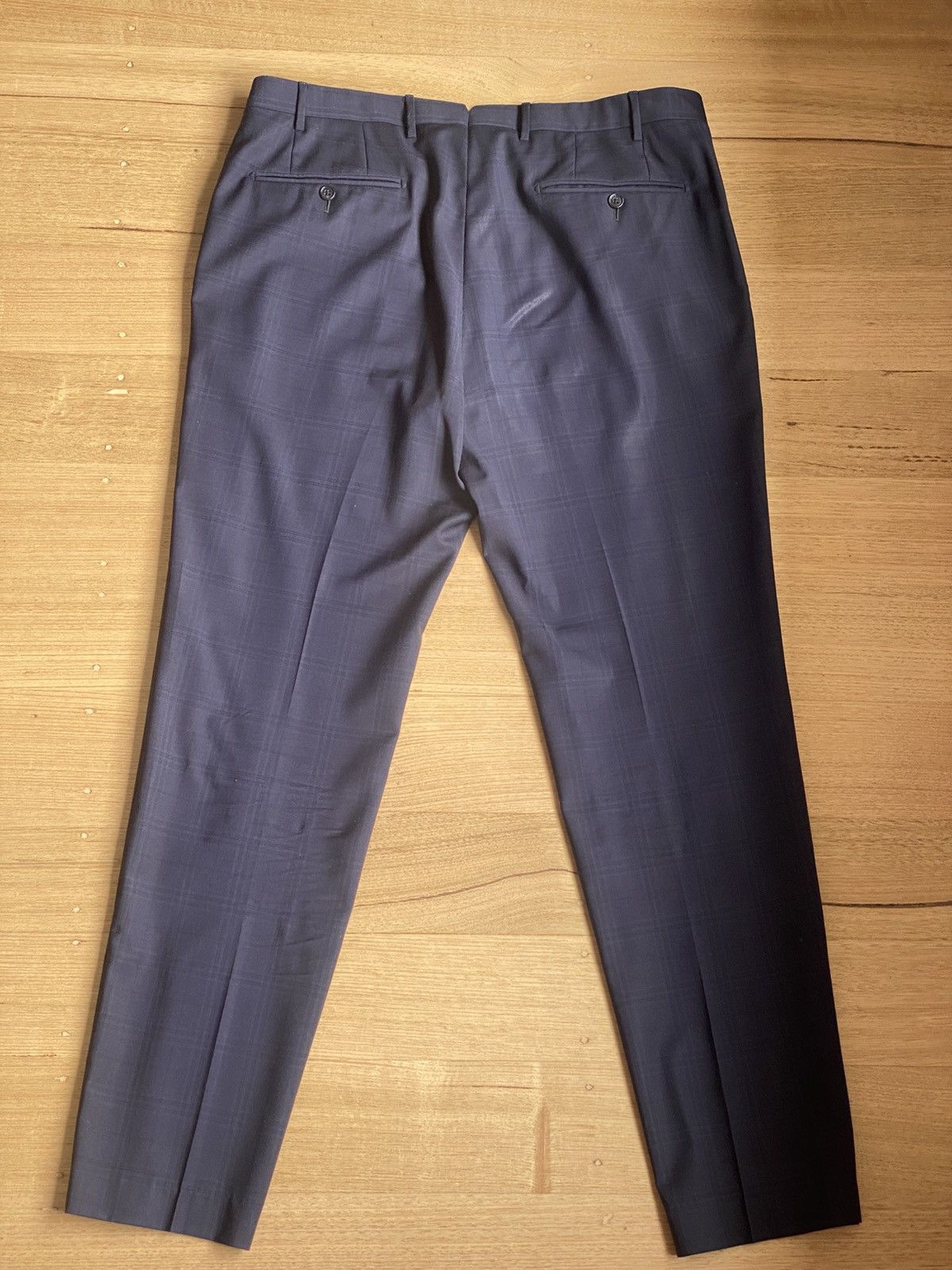 Corneliani Corneliani Navy Pleated Trousers Size 52R - 3 Thumbnail