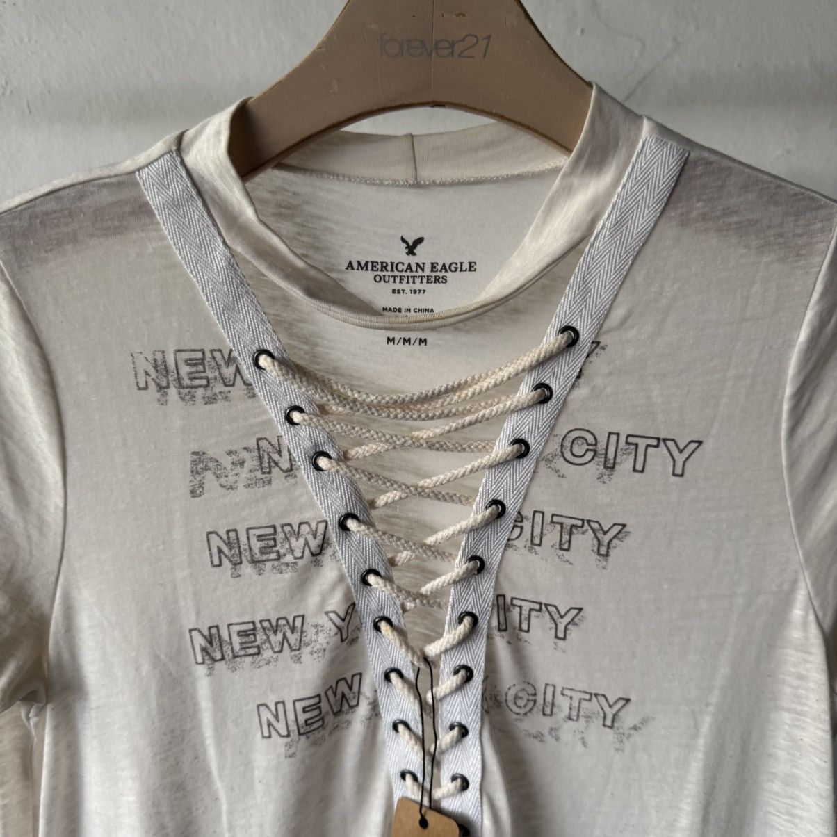 American Eagle Outfitters Chest String Lace Up Shirt Size M / US 6-8 / IT 42-44 - 3 Thumbnail
