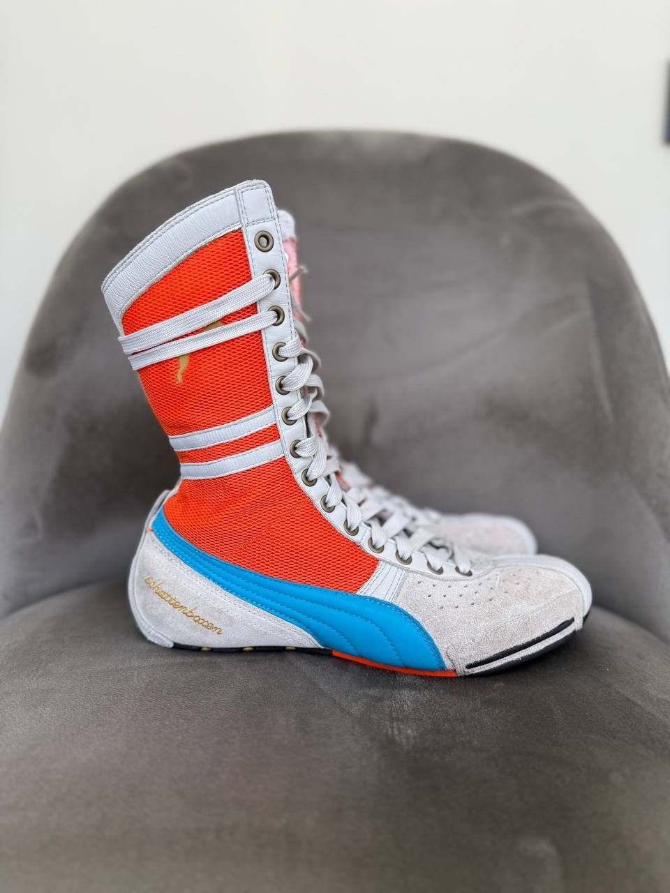 Puma Puma 00s Archive Schattenboxen Orange Wrestling Boxing Boots Size US 7.5 / IT 37.5 - 2 Thumbnail
