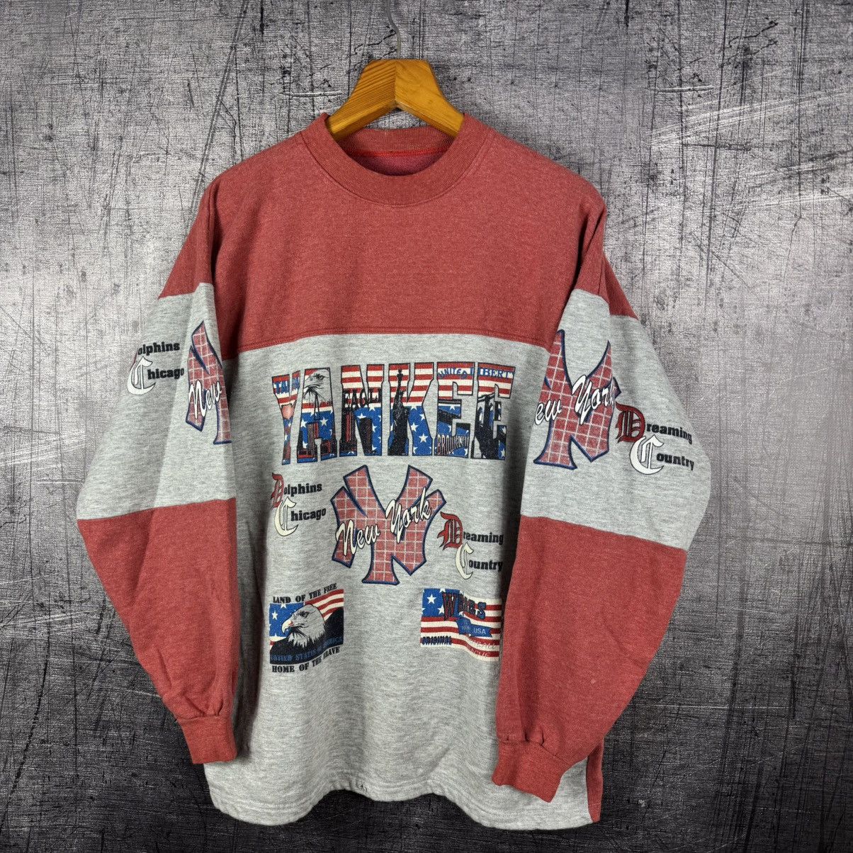 New York Yankees Vintage 90s New York Yankees baseball sweatshirt retro NY Size US XL / EU 56 / 4 - 2 Thumbnail