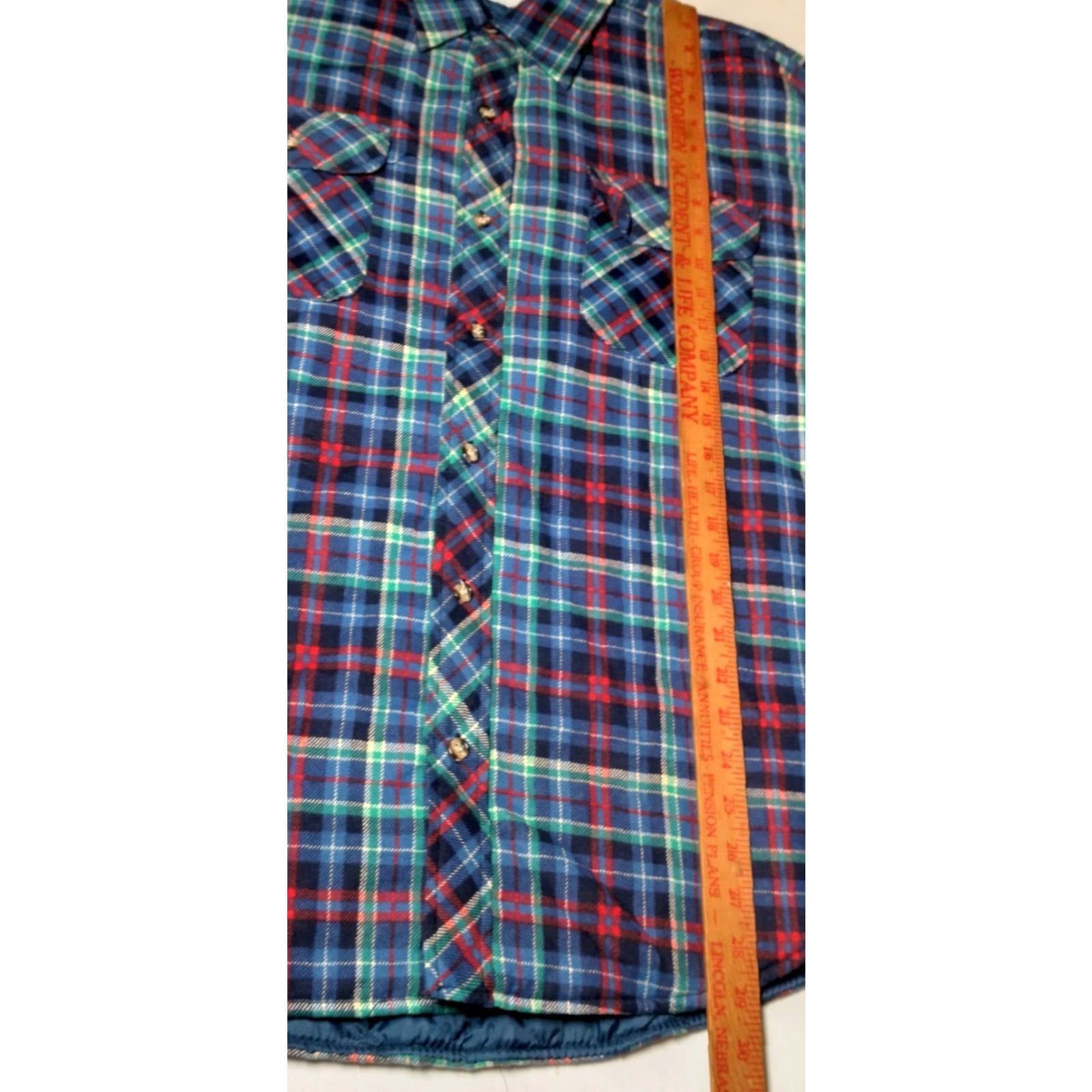 Vintage Vintage Northwest Territory Flannel Shirt Jacket Men 2X Quilted Blue Plaid Work Size US XXL / EU 58 / 5 - 5 Thumbnail