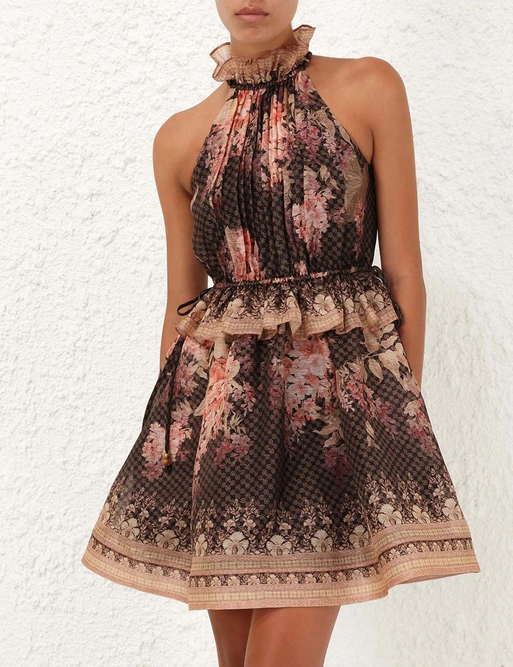 oc11z0226 Illuminate Halter Mini Dress In Multicolor - ilac.rochib.com
