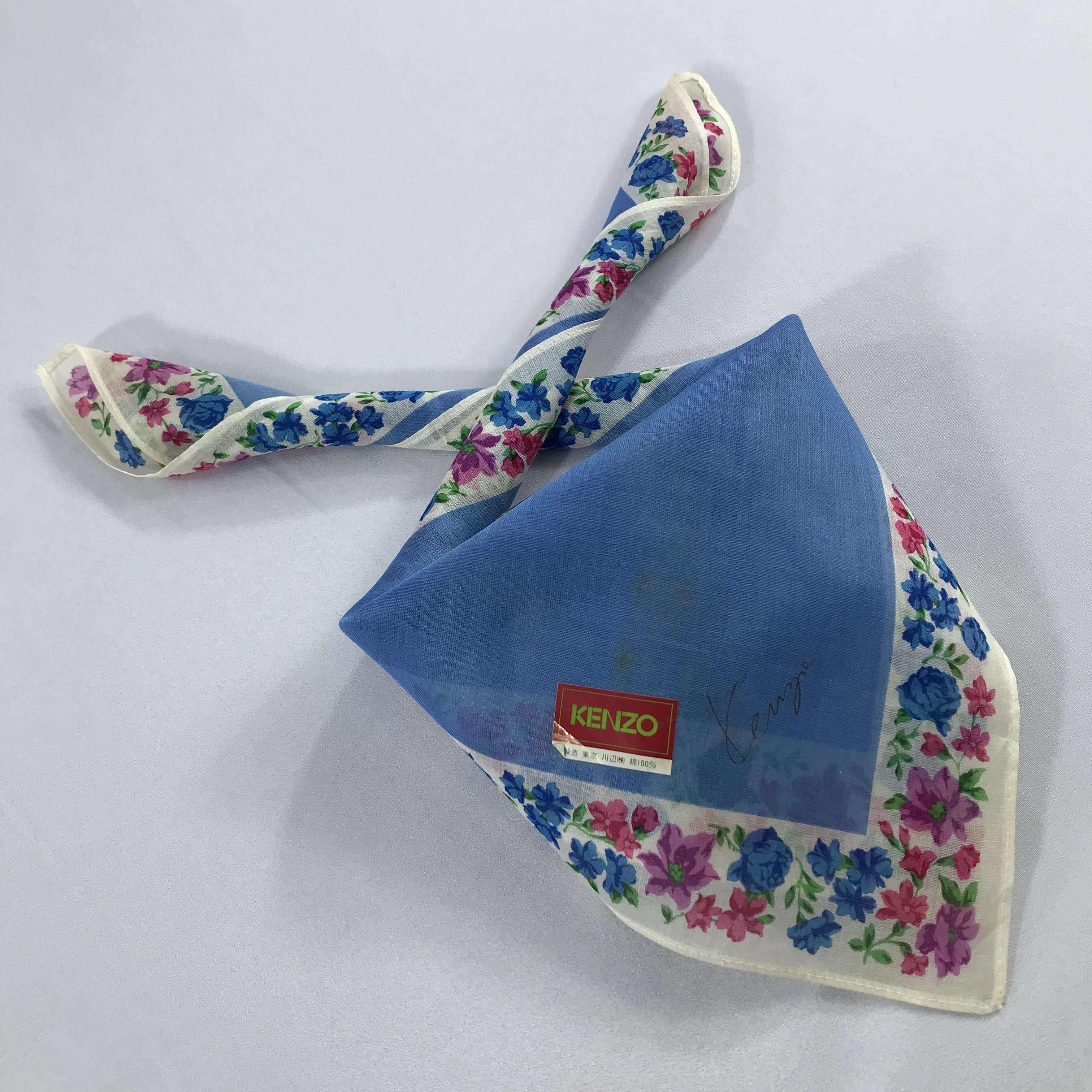 Kenzo × Vintage Kenzo Bandana / Handkerchief / Neckerchief - S2255 Size ONE SIZE - 4 Thumbnail