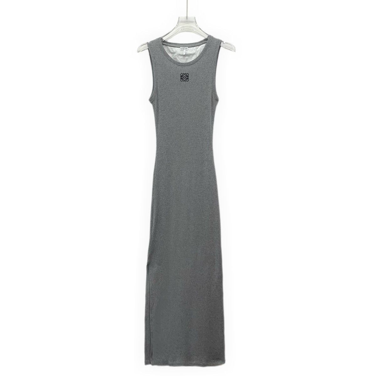 Loewe Loewe 23SS Grey Logo Embroidered Sleeveless Knit Dress K26WX Size XS / US 0-2 / IT 36-38 - 1 Thumbnail