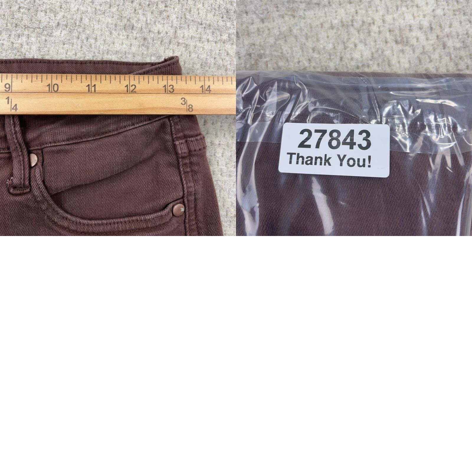 Vintage Judy Blue Jeans Women 5 27 Brown Flared High Rise Western Boho Bellbottom Distressed Stretch Denim Jeans Womens Size 27" / US 4 / IT 40 - 9 Thumbnail
