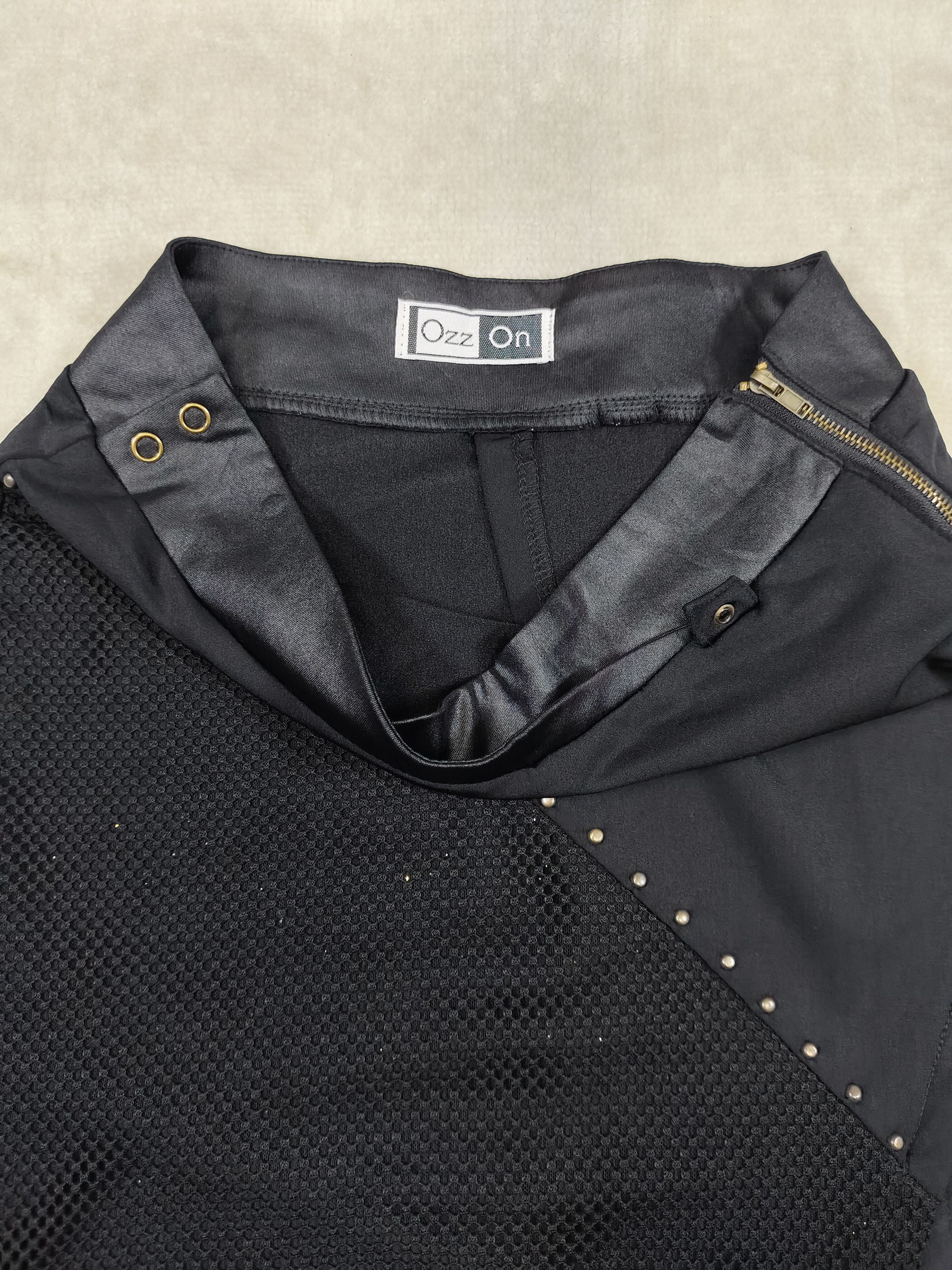 Seditionaries Ozz On ❤️‍🔥 Asymmetric Gothic Mesh Stud Vkei Skirt Size 29" - 8 Thumbnail