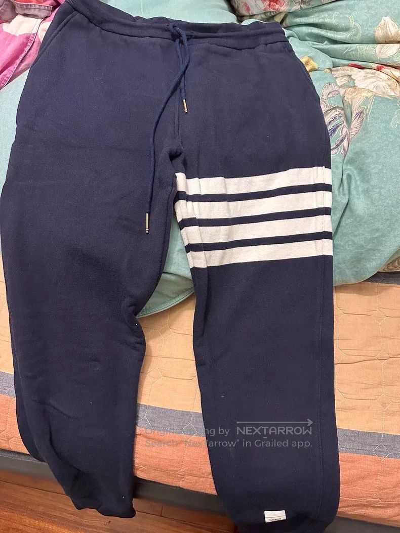 Thom Browne Thom Browne Four-striped sweatpants, navy blue Size US 42 / EU 58 - 1 Thumbnail