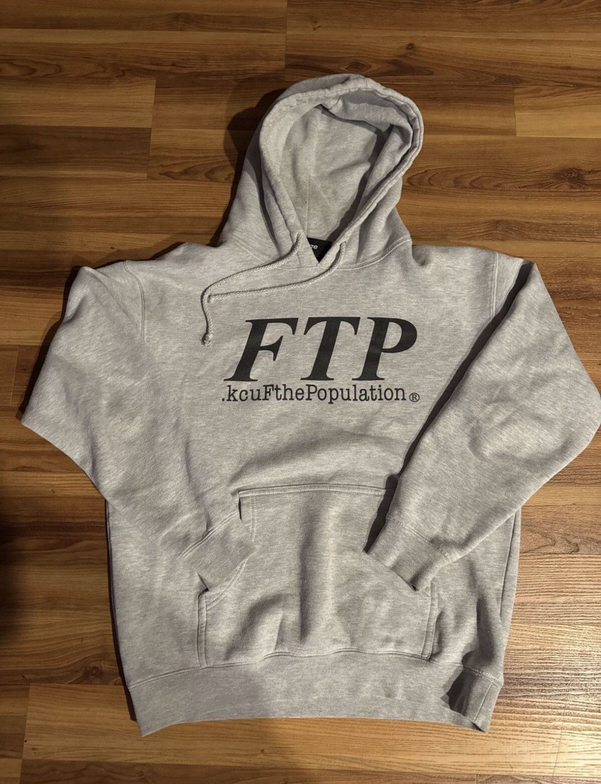 FTP Original Logo Size Large Grey Hoodie