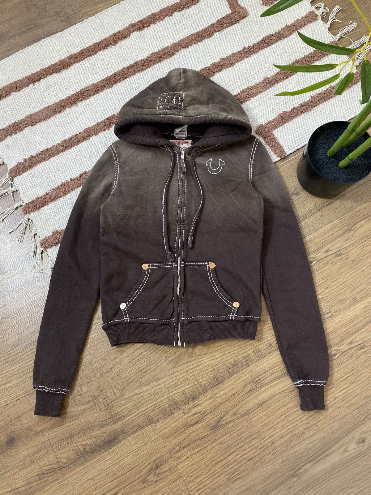 True religion contrast stitch hoodie hotsell