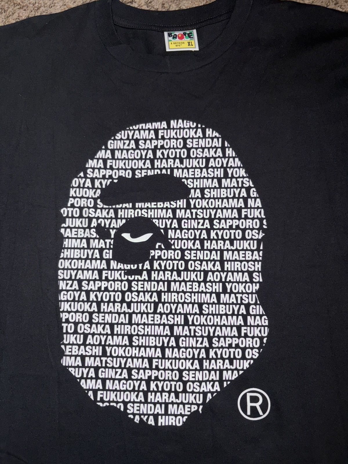 Bape Bape-Japan Exclusive Logo Tee Size US XL / EU 56 / 4 - 2 Thumbnail