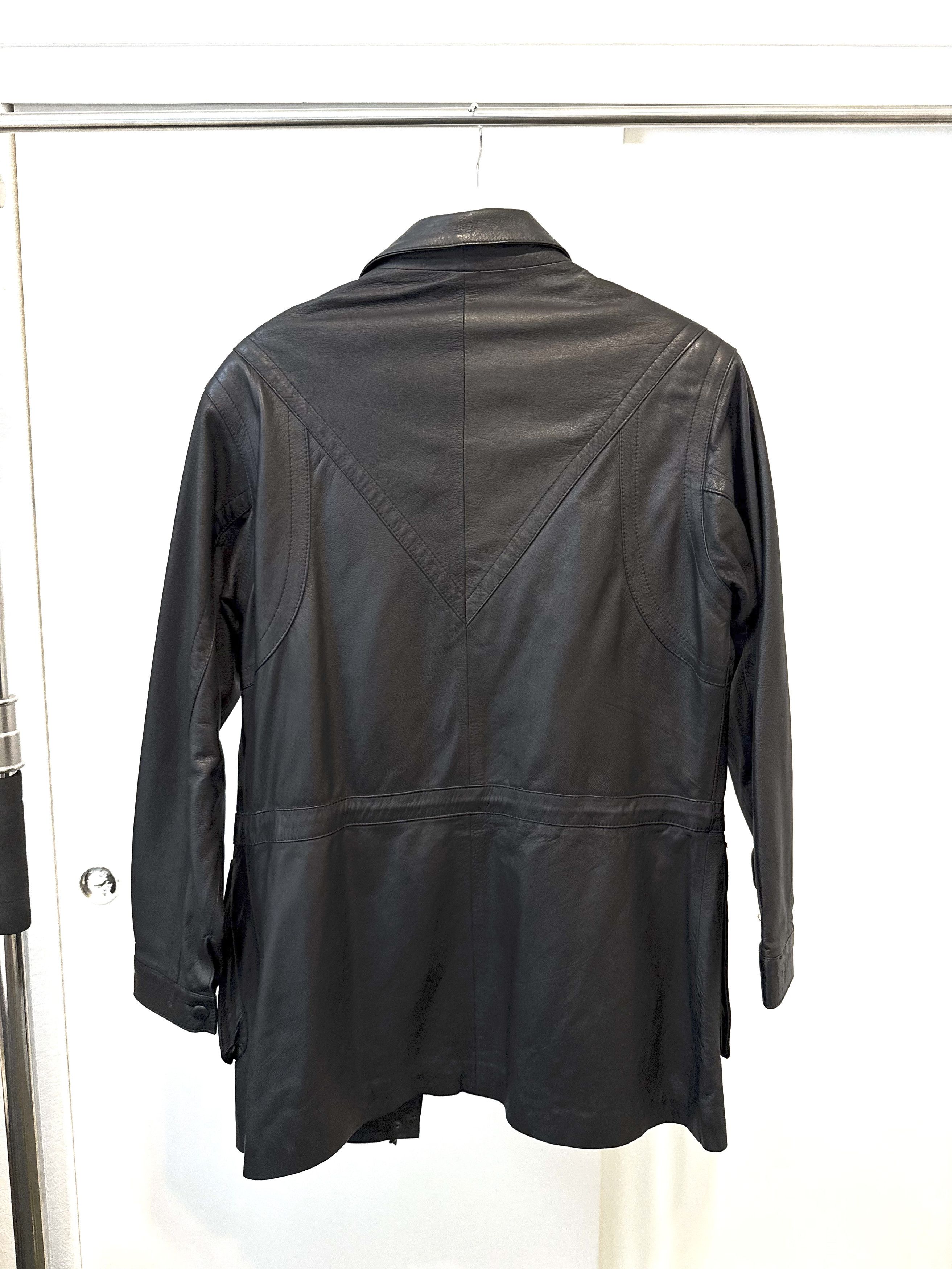 Yves Saint Laurent Leather Field Jacket - Inspired by Saint Laurent Size US XS / EU 42 / 0 - 3 Thumbnail