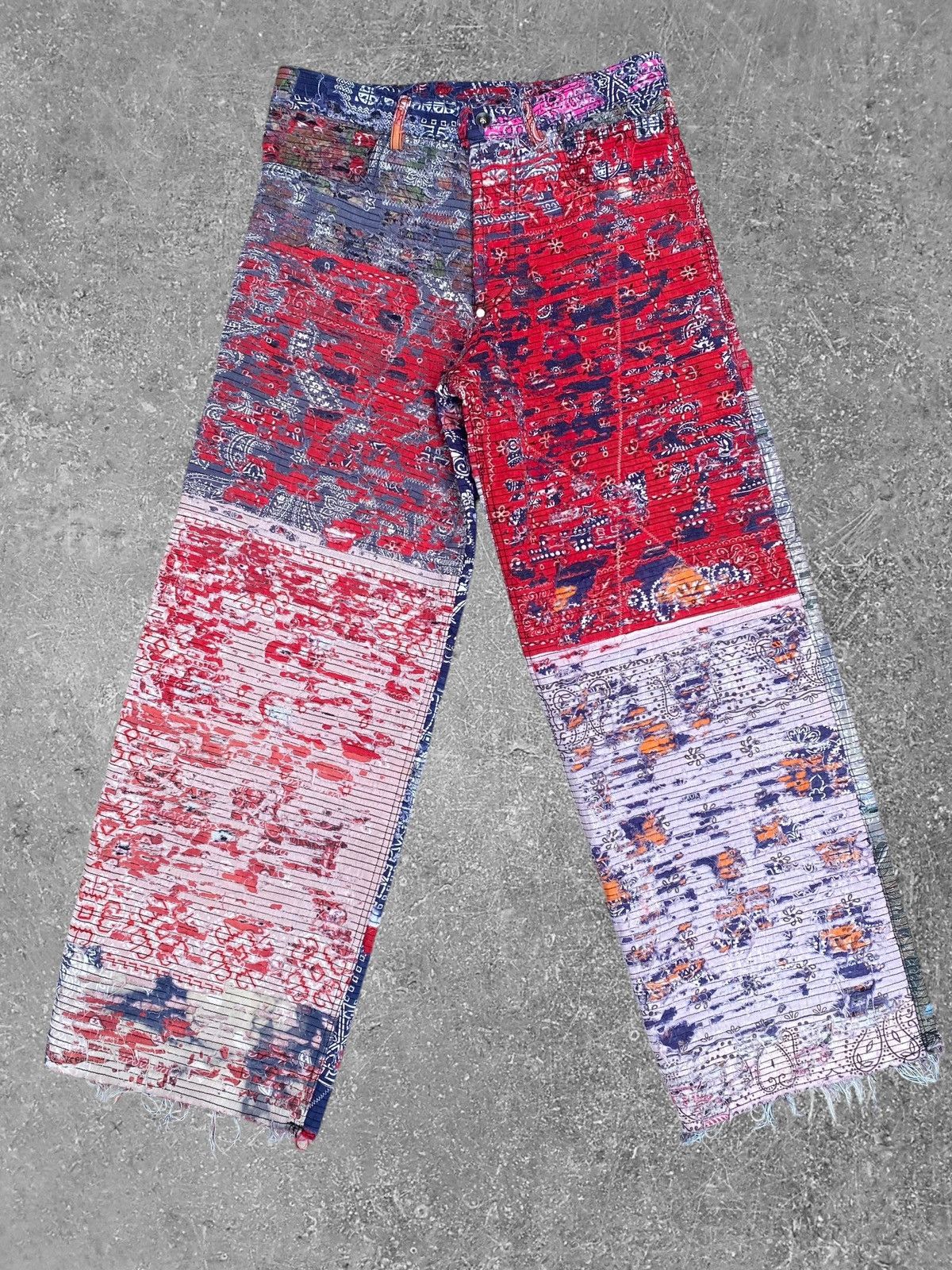 Japanese Brand × Vintage 1 of 1 custom Boro jeans Size US 33 - 1 Thumbnail