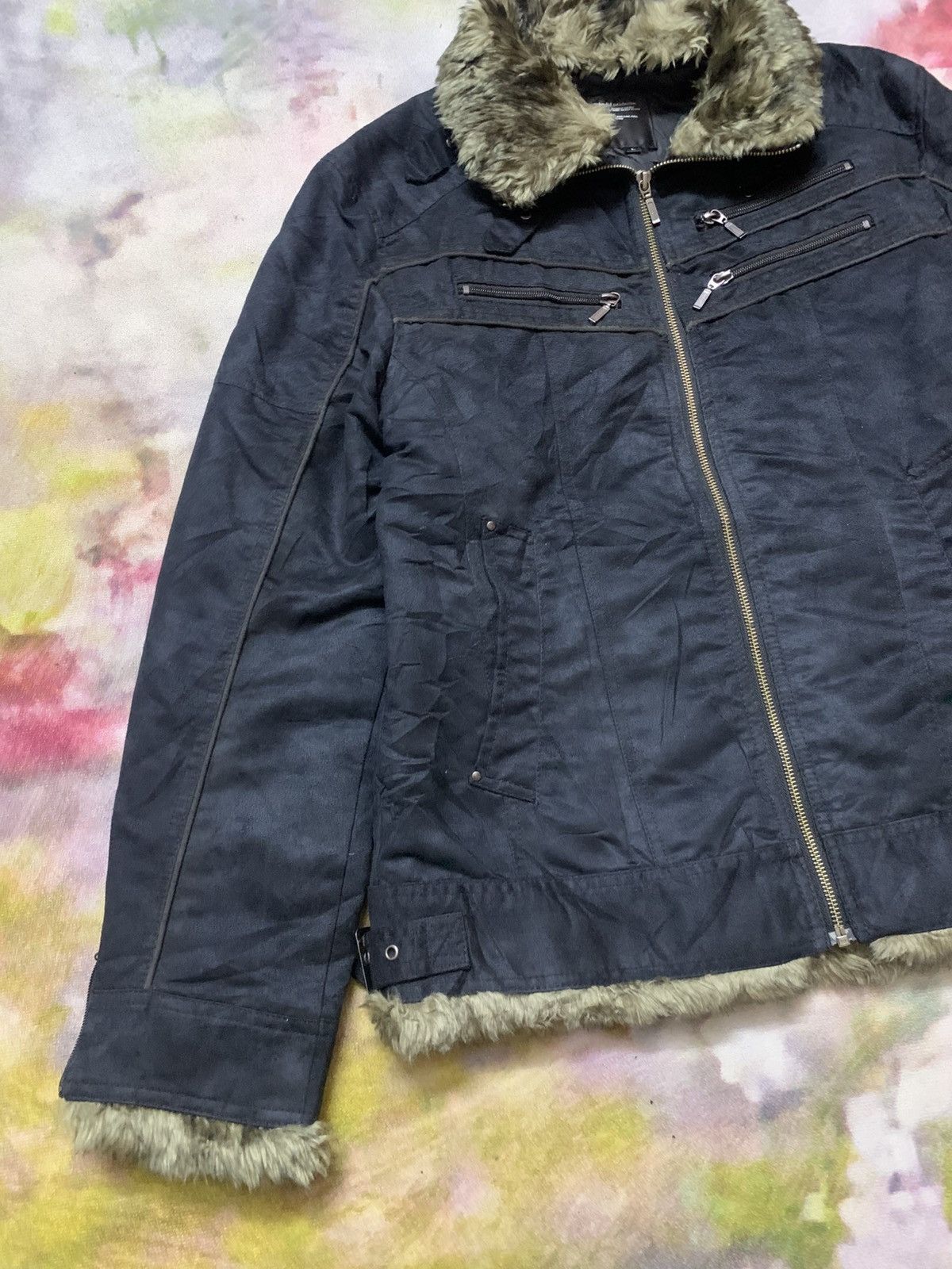 In The Attic Japanese Brand Moleskin Faux Fur Jacket Size US M / EU 48-50 / 2 - 3 Thumbnail