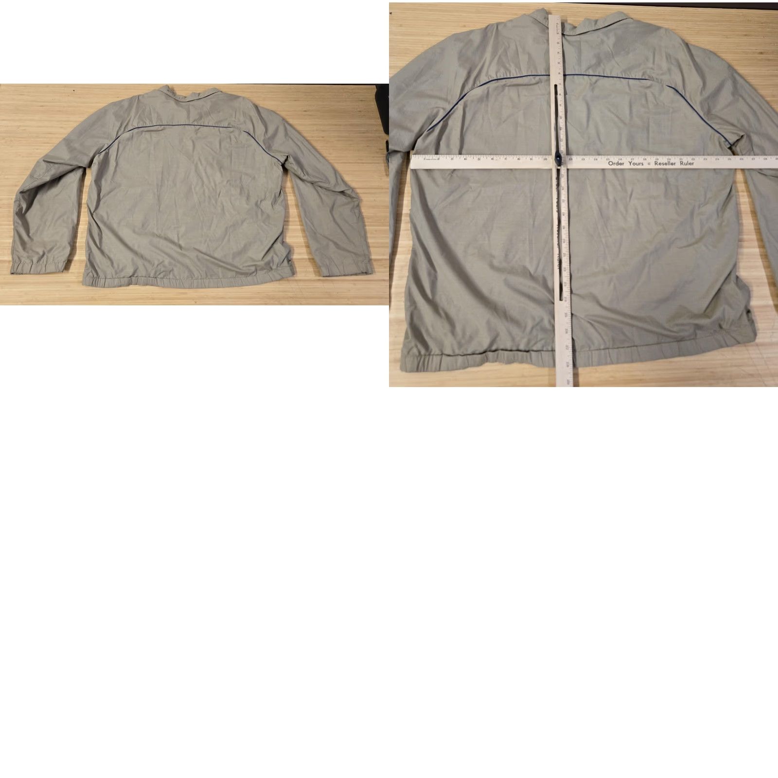 Nike VINTAGE Nike Jacket Mens XL Windbreaker Full Zip Made In USA Striped Lining 90s Beige Size US XL / EU 56 / 4 - 8 Thumbnail