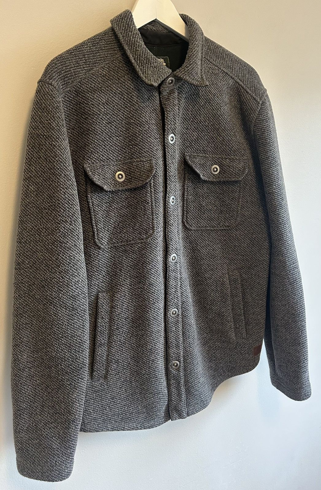 Roots Vintage Roots Canada Grey Twill Metal Snap Button Jacket Size US L / EU 52-54 / 3 - 4 Thumbnail
