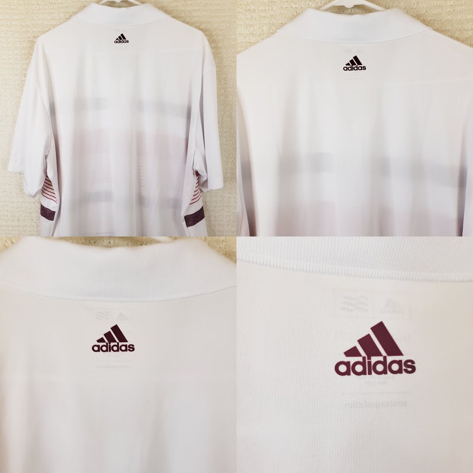 Adidas Adidas Golf Polo Shirt Mens XXL White Red Striped Short Sleeve PureMotion Shirt Polo Shirt Mens XXL White Red Striped Short Sleeve Size US XXL / EU 58 / 5 - 8 Thumbnail