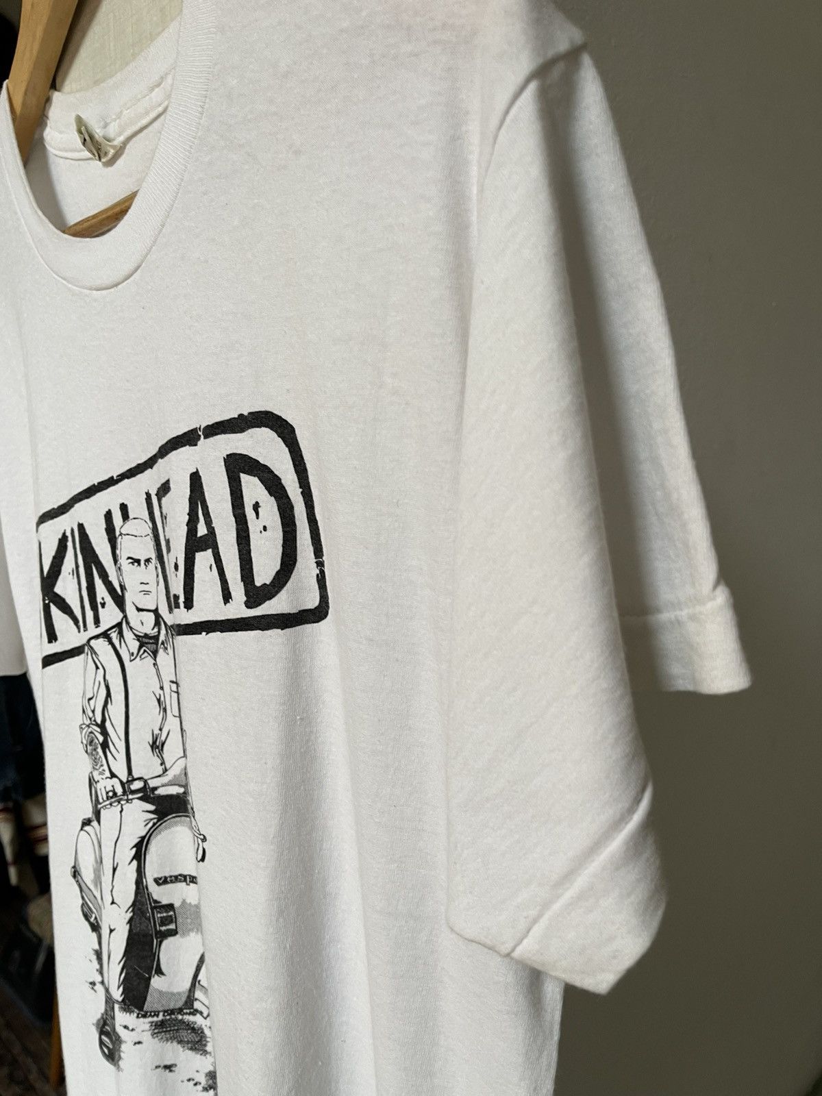 Vintage Vintage 80s Skinhead T shirt Vespa Size US XL / EU 56 / 4 - 2 Thumbnail